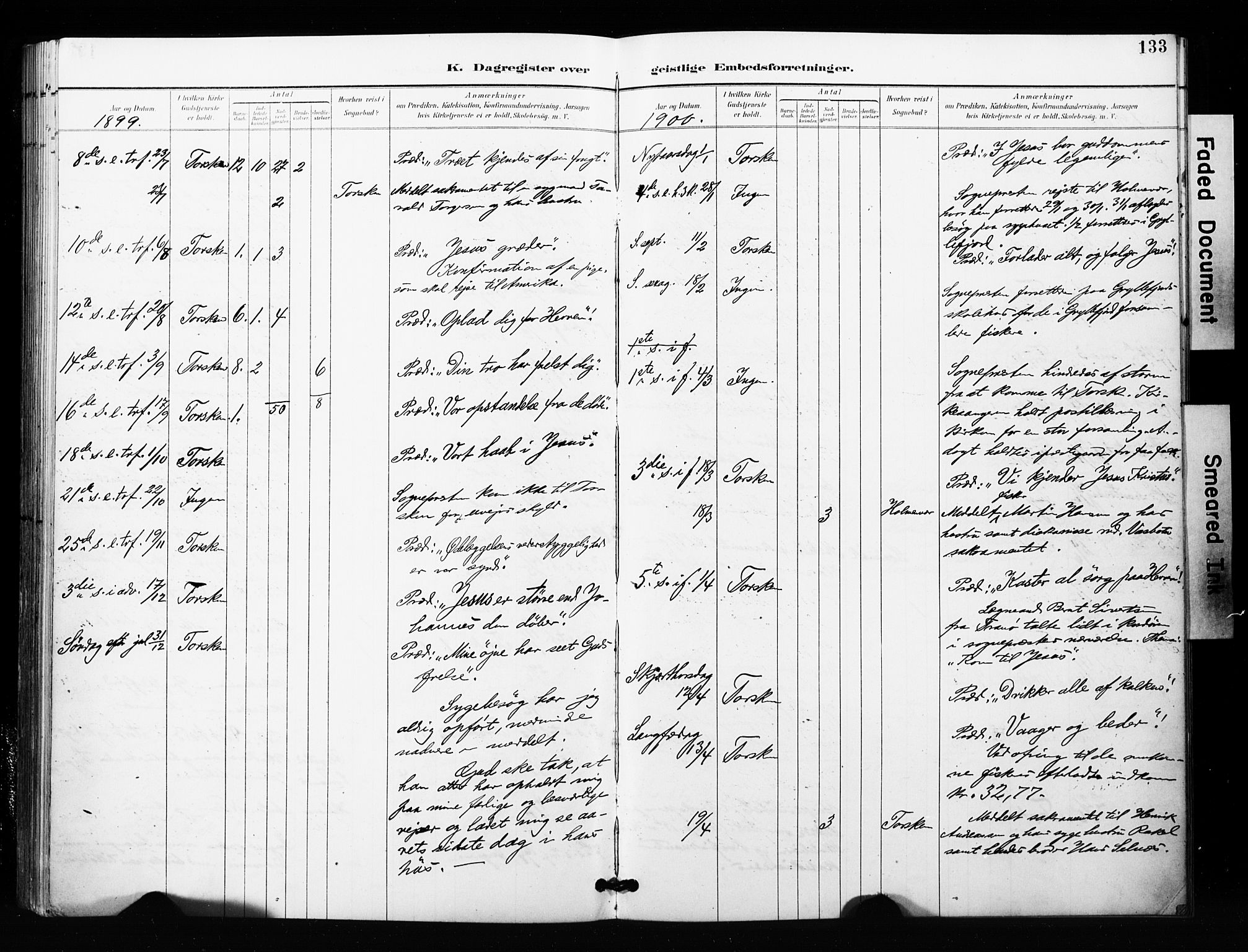 Berg sokneprestkontor, SATØ/S-1318/G/Ga/Gaa/L0006kirke: Parish register (official) no. 6, 1894-1904, p. 133