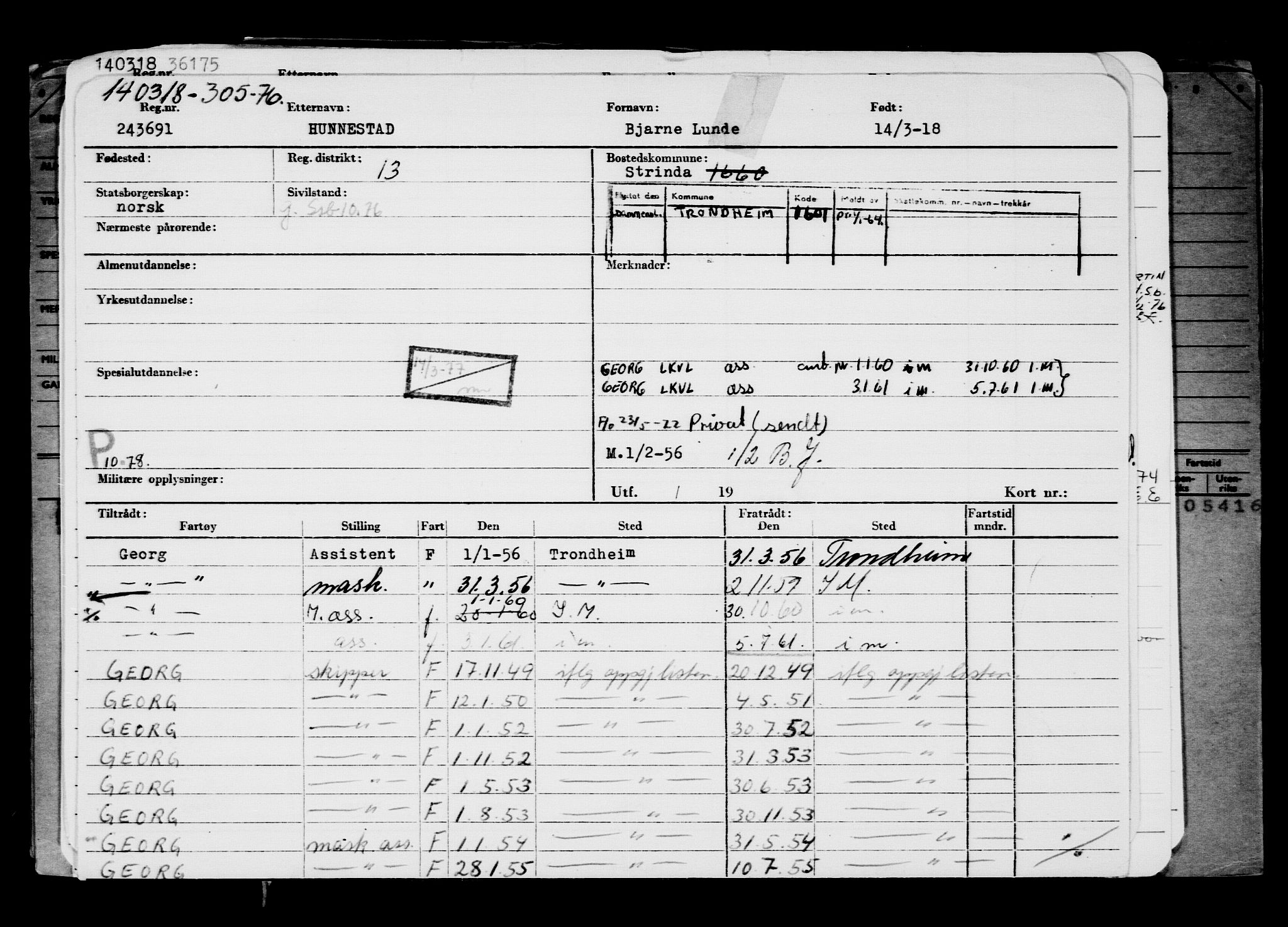 Direktoratet for sjømenn, AV/RA-S-3545/G/Gb/L0156: Hovedkort, 1918, p. 295