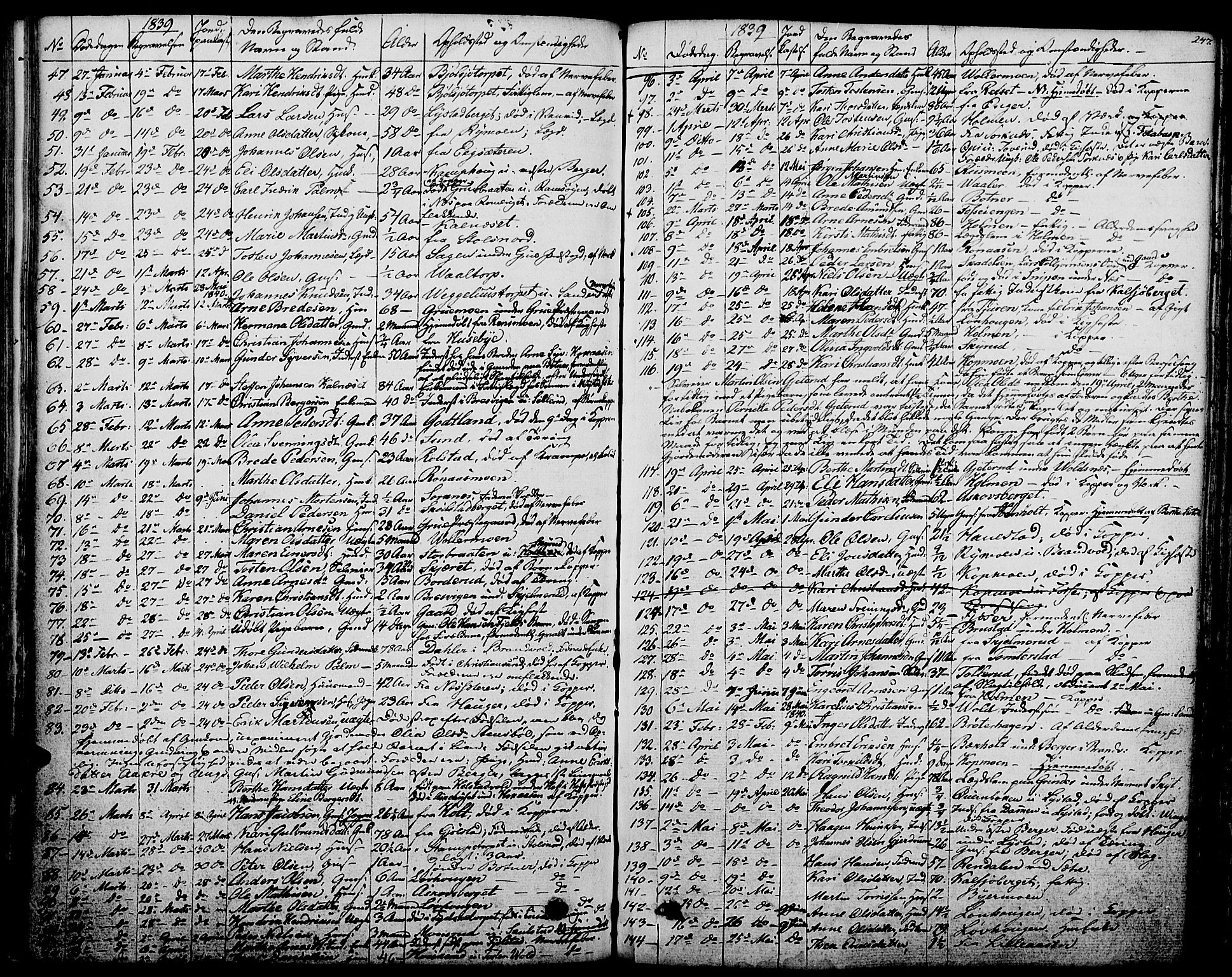 Grue prestekontor, AV/SAH-PREST-036/H/Ha/Haa/L0007: Parish register (official) no. 7, 1830-1847, p. 247