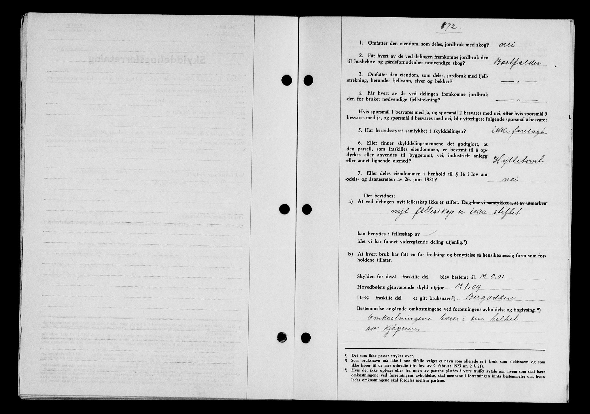 Gauldal sorenskriveri, SAT/A-0014/1/2/2C/L0048: Mortgage book no. 51-52, 1937-1938, p. 872, Diary no: : 1570/1937