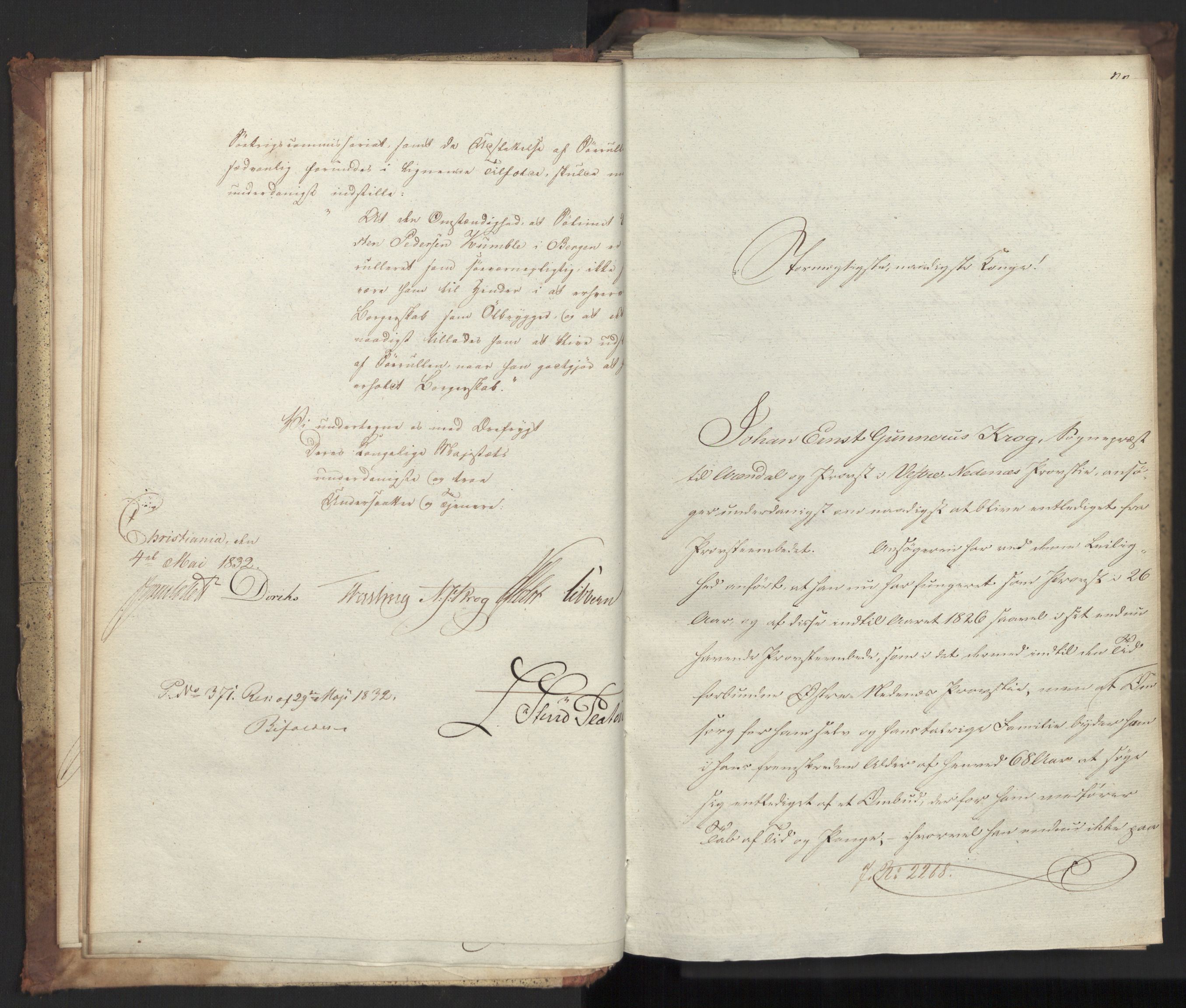 Statsrådsavdelingen i Stockholm, RA/S-1003/D/Da/L0078: Regjeringsinnstillinger nr. 2260-2399, 1832, p. 18