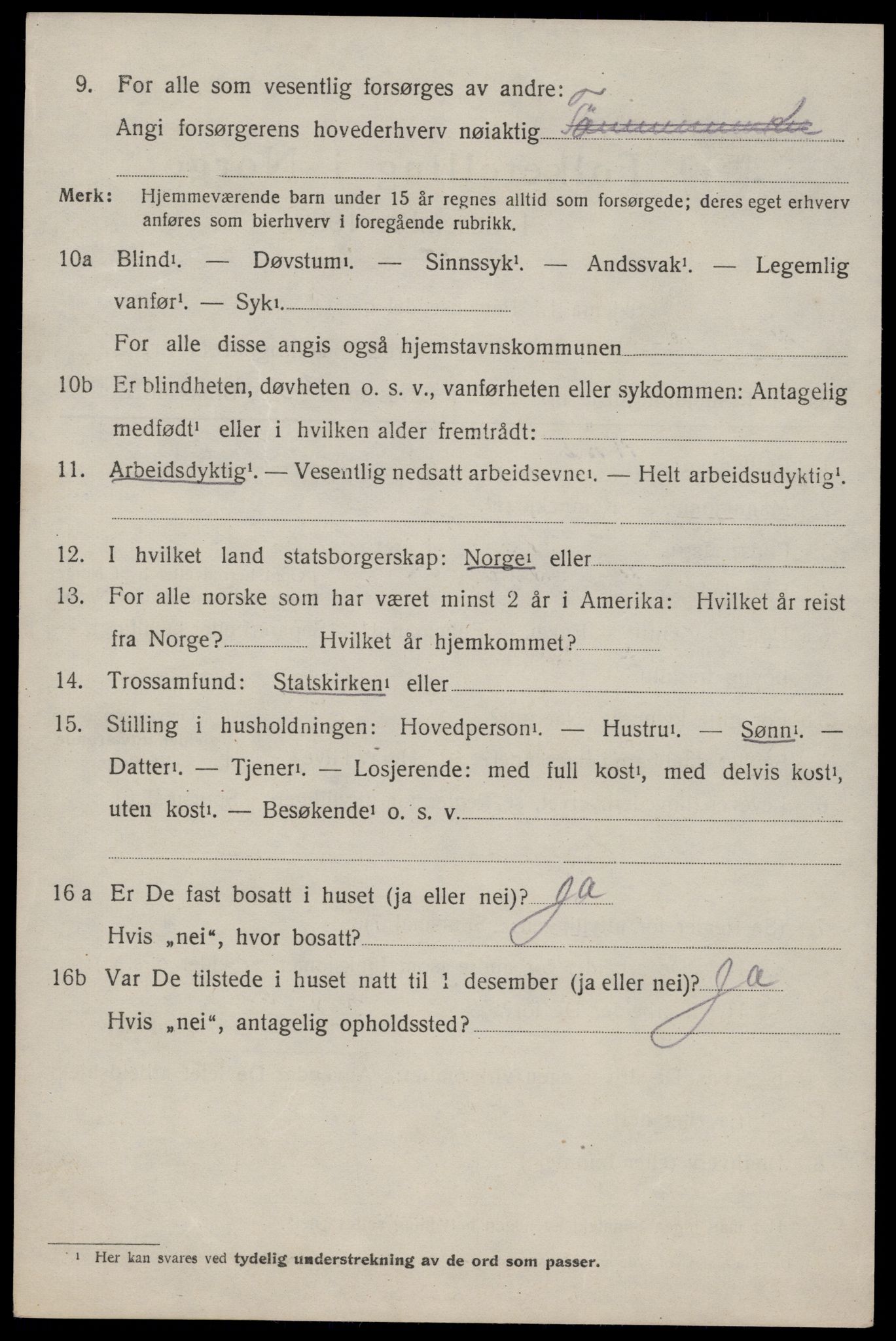 SAKO, 1920 census for Nissedal, 1920, p. 3044