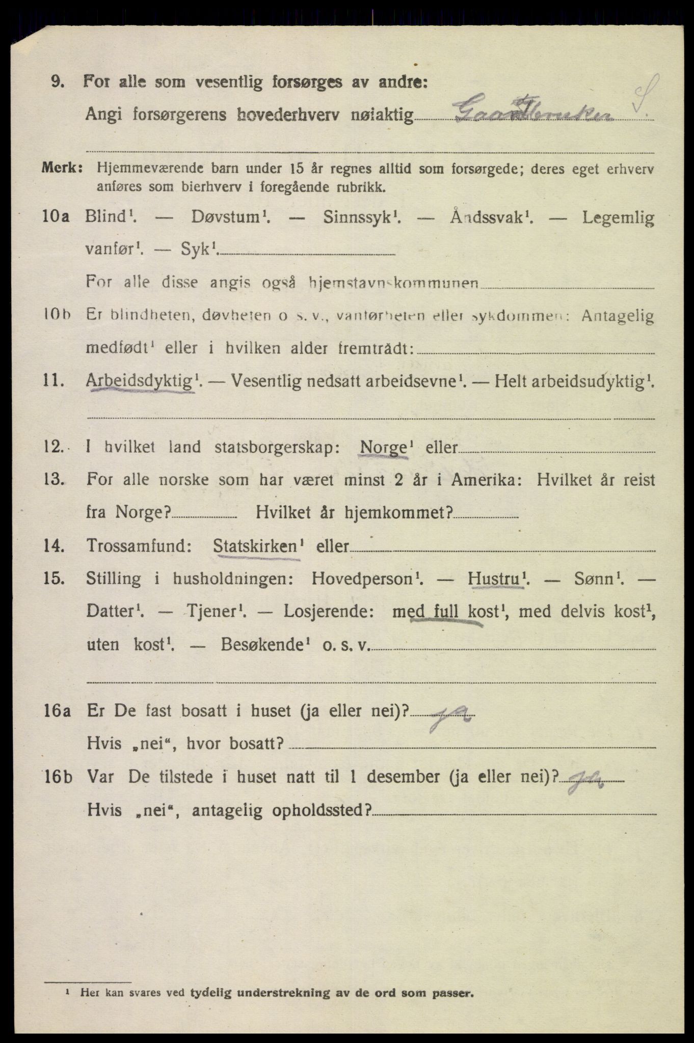 SAK, 1920 census for Kvinesdal, 1920, p. 1948