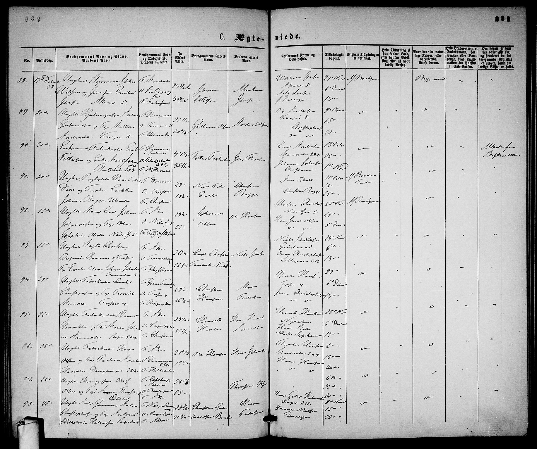 Gamle Aker prestekontor Kirkebøker, SAO/A-10617a/G/L0001: Parish register (copy) no. 1, 1861-1868, p. 239