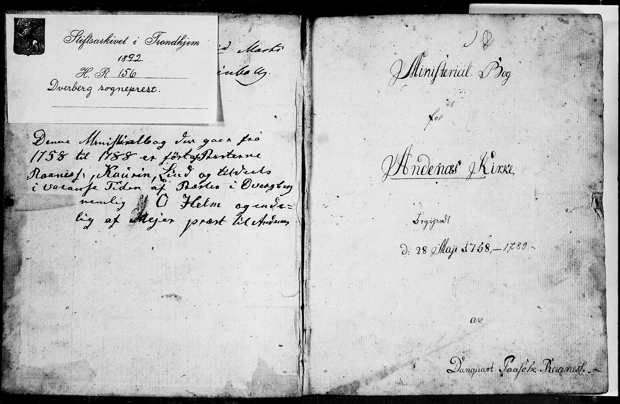 Ministerialprotokoller, klokkerbøker og fødselsregistre - Nordland, SAT/A-1459/899/L1434: Parish register (official) no. 899A02, 1758-1789