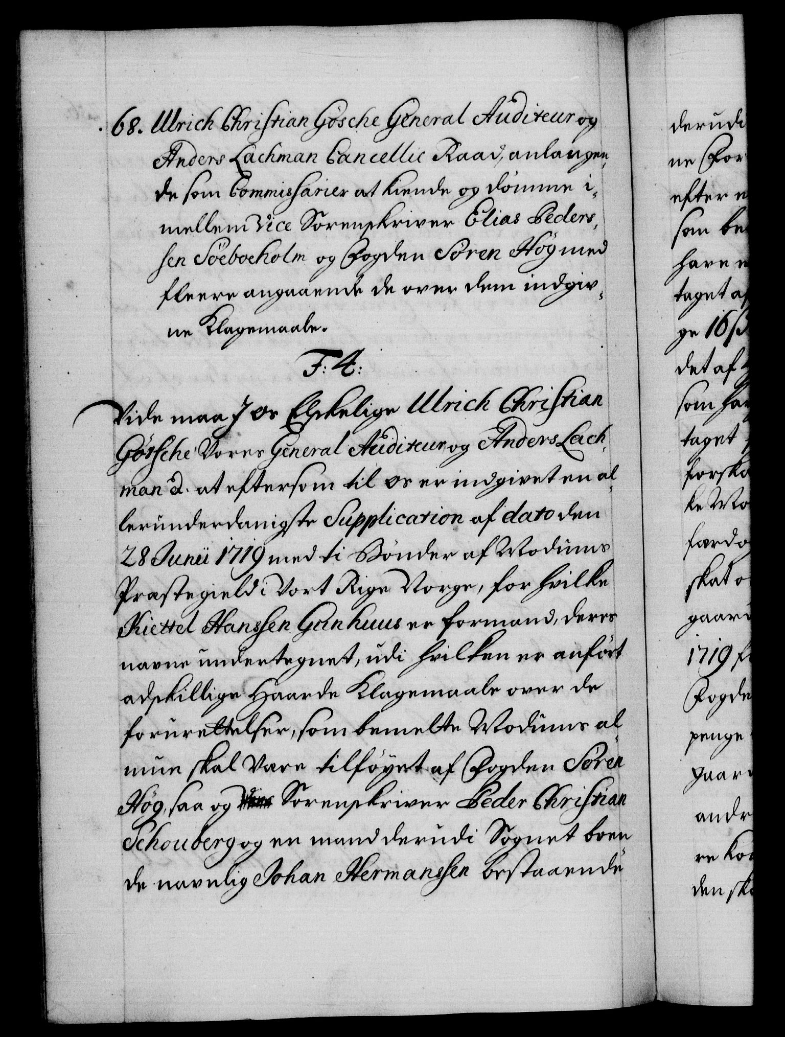 Danske Kanselli 1572-1799, AV/RA-EA-3023/F/Fc/Fca/Fcab/L0021: Norske tegnelser, 1719-1721, p. 256b