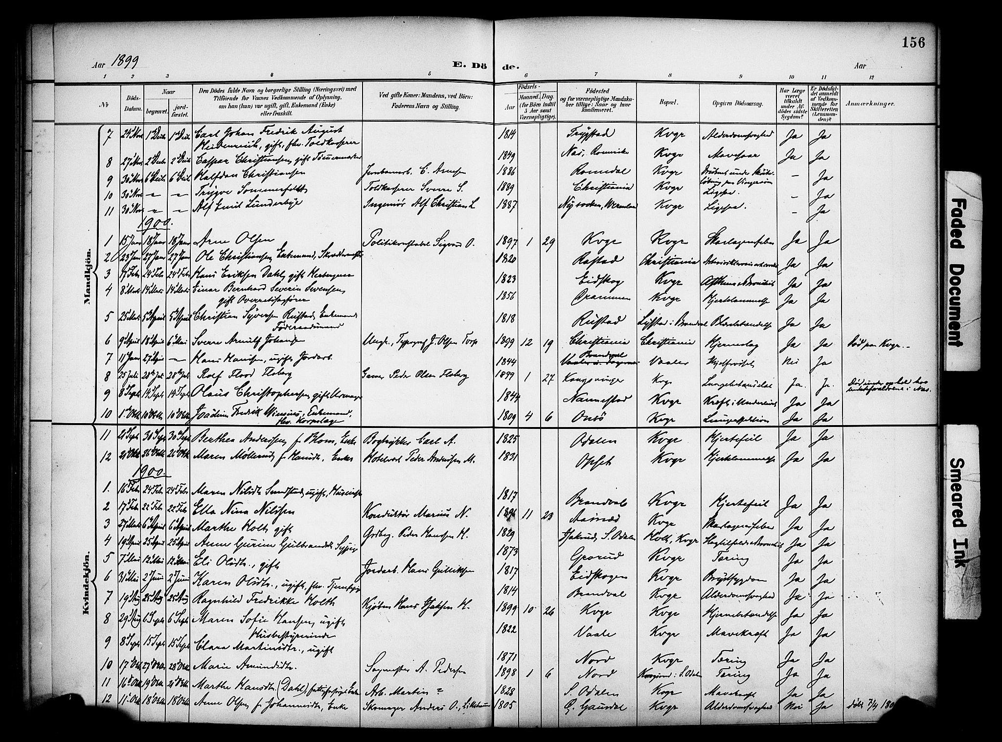 Vinger prestekontor, AV/SAH-PREST-024/H/Ha/Haa/L0016: Parish register (official) no. 16, 1898-1920, p. 156