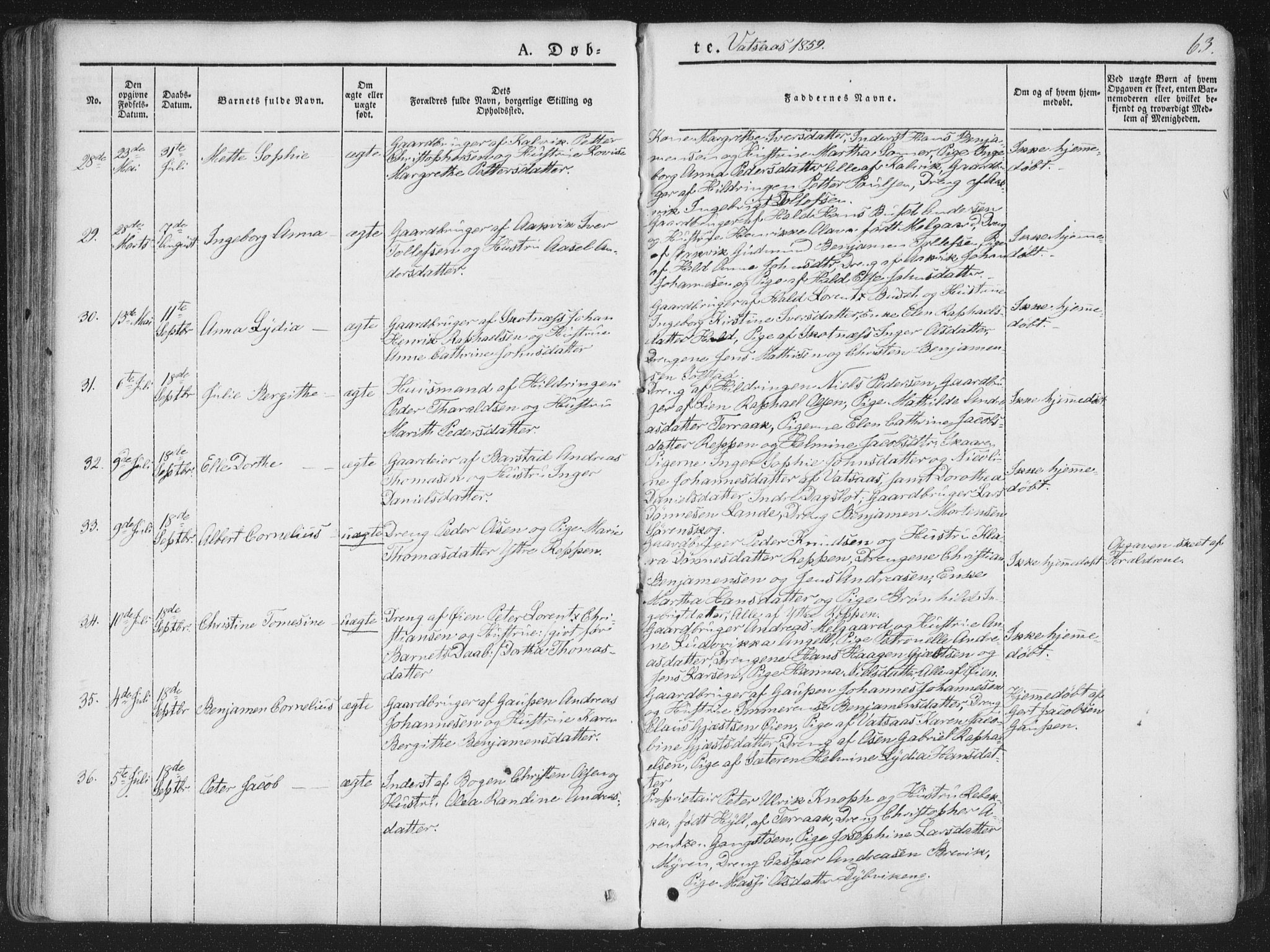 Ministerialprotokoller, klokkerbøker og fødselsregistre - Nordland, AV/SAT-A-1459/810/L0144: Parish register (official) no. 810A07 /1, 1841-1862, p. 63