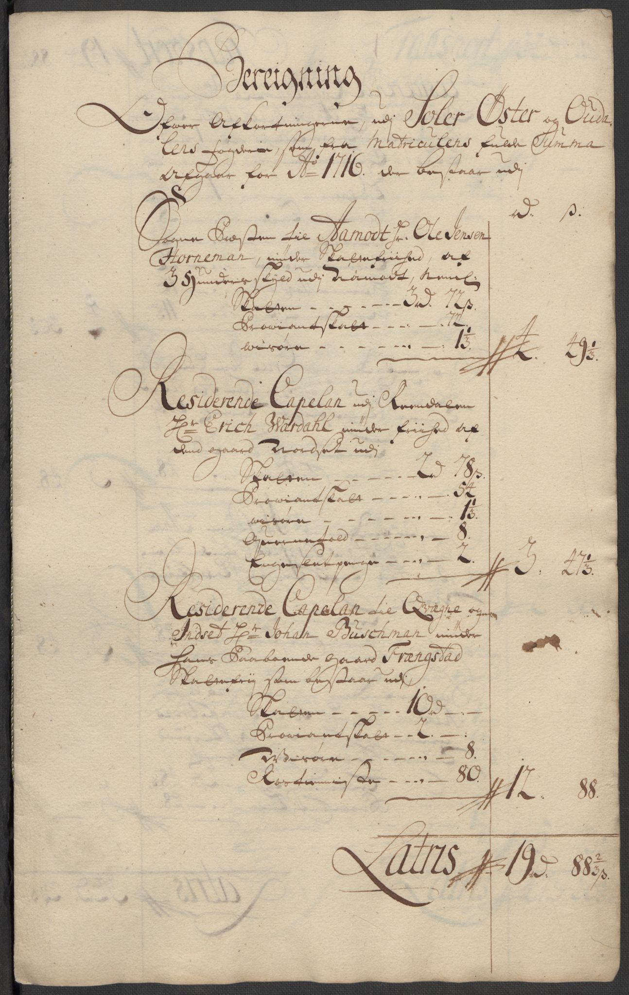 Rentekammeret inntil 1814, Reviderte regnskaper, Fogderegnskap, RA/EA-4092/R13/L0855: Fogderegnskap Solør, Odal og Østerdal, 1716, p. 333