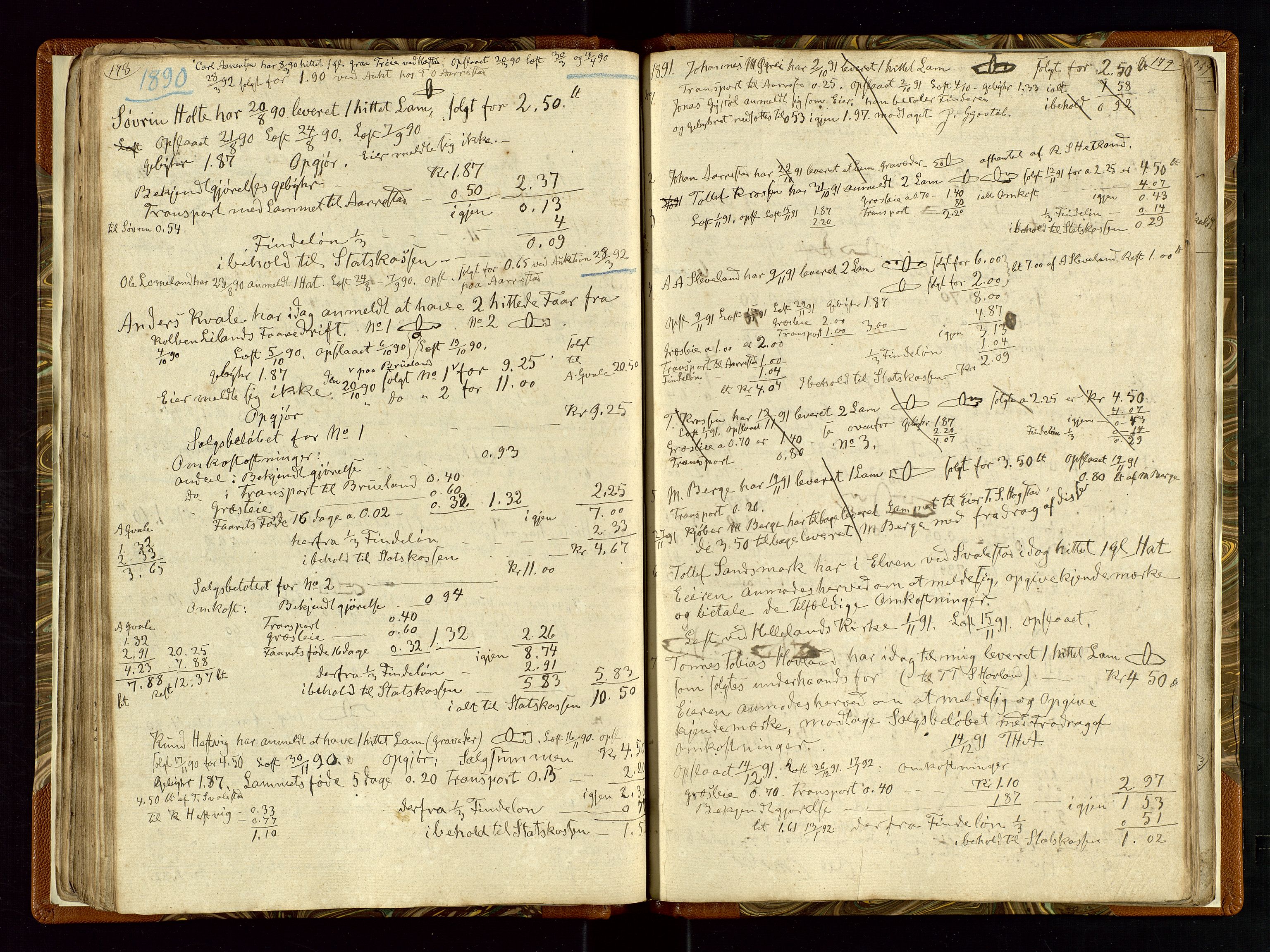 Helleland lensmannskontor, SAST/A-100209/Ya/L0003: Diverseprotokoll, 1842-1960, p. 178-179