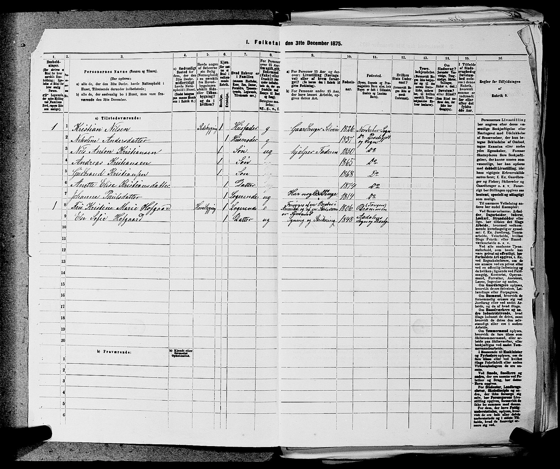 SAKO, 1875 census for 0613L Norderhov/Norderhov, Haug og Lunder, 1875, p. 390