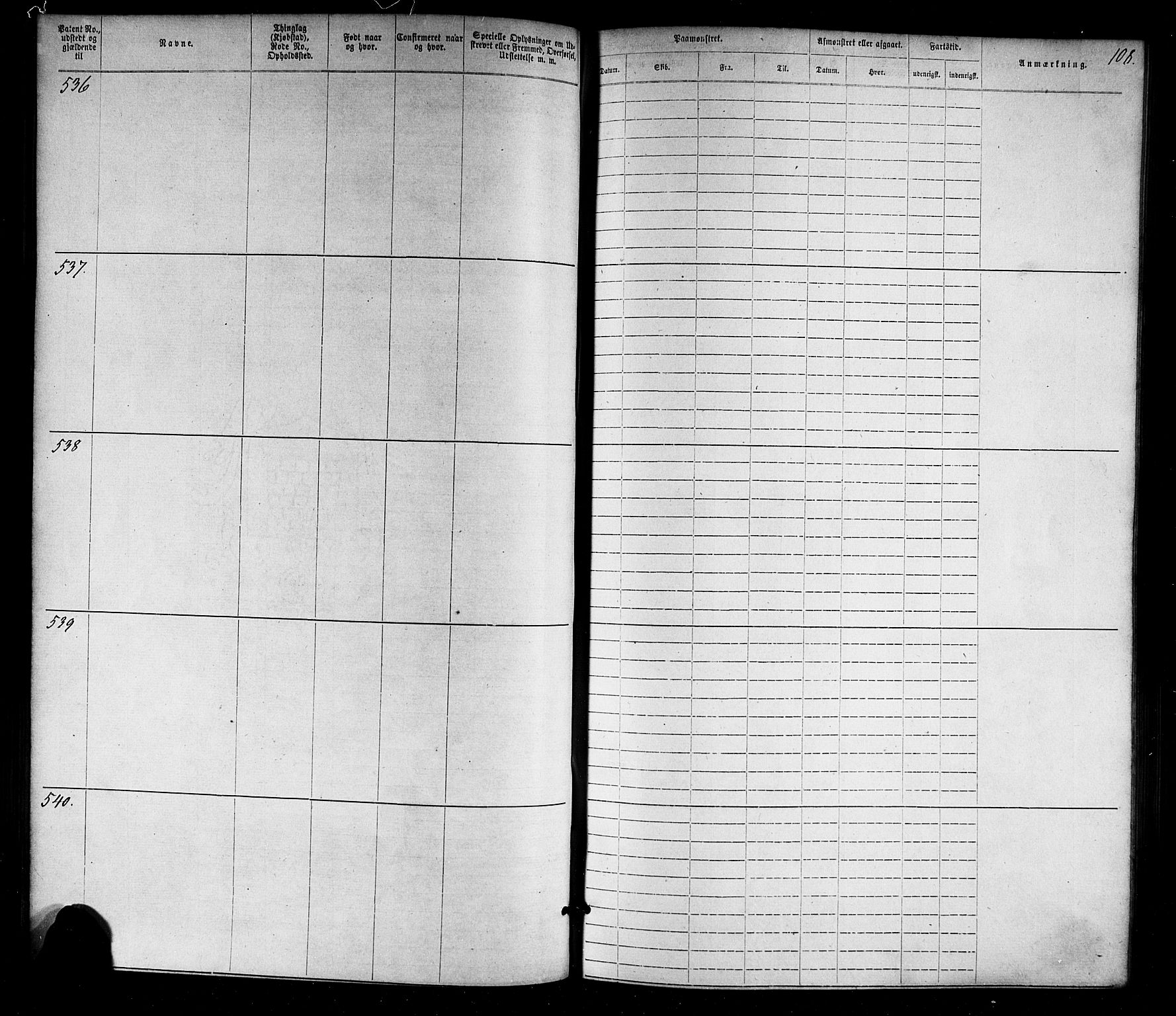 Farsund mønstringskrets, SAK/2031-0017/F/Fa/L0005: Annotasjonsrulle nr 1-1910 med register, Z-2, 1869-1877, p. 134