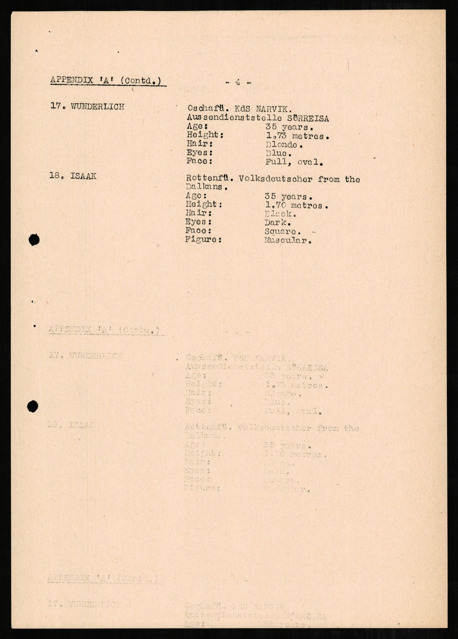 Forsvaret, Forsvarets overkommando II, AV/RA-RAFA-3915/D/Db/L0003: CI Questionaires. Tyske okkupasjonsstyrker i Norge. Tyskere., 1945-1946, p. 203