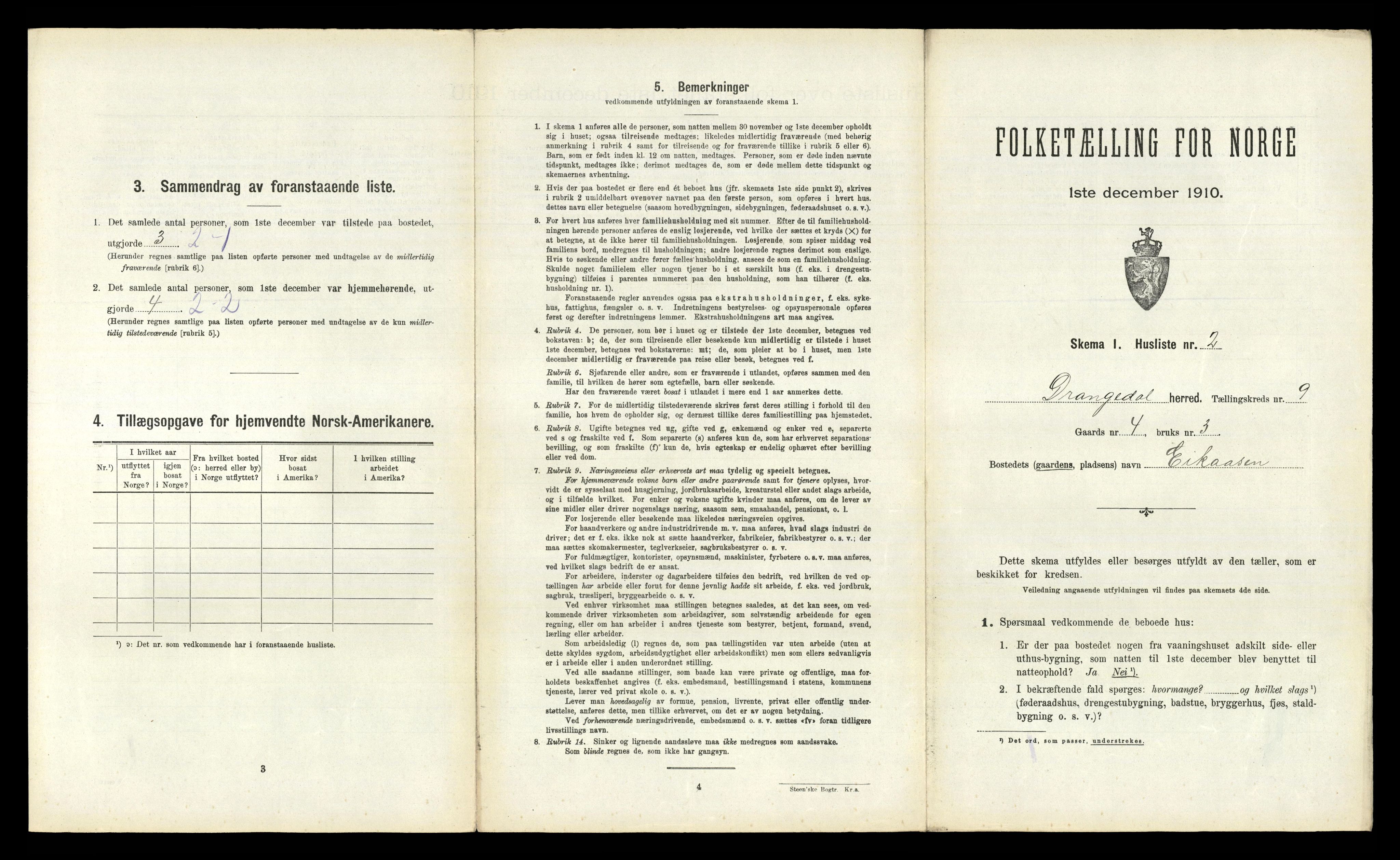 RA, 1910 census for Drangedal, 1910, p. 789