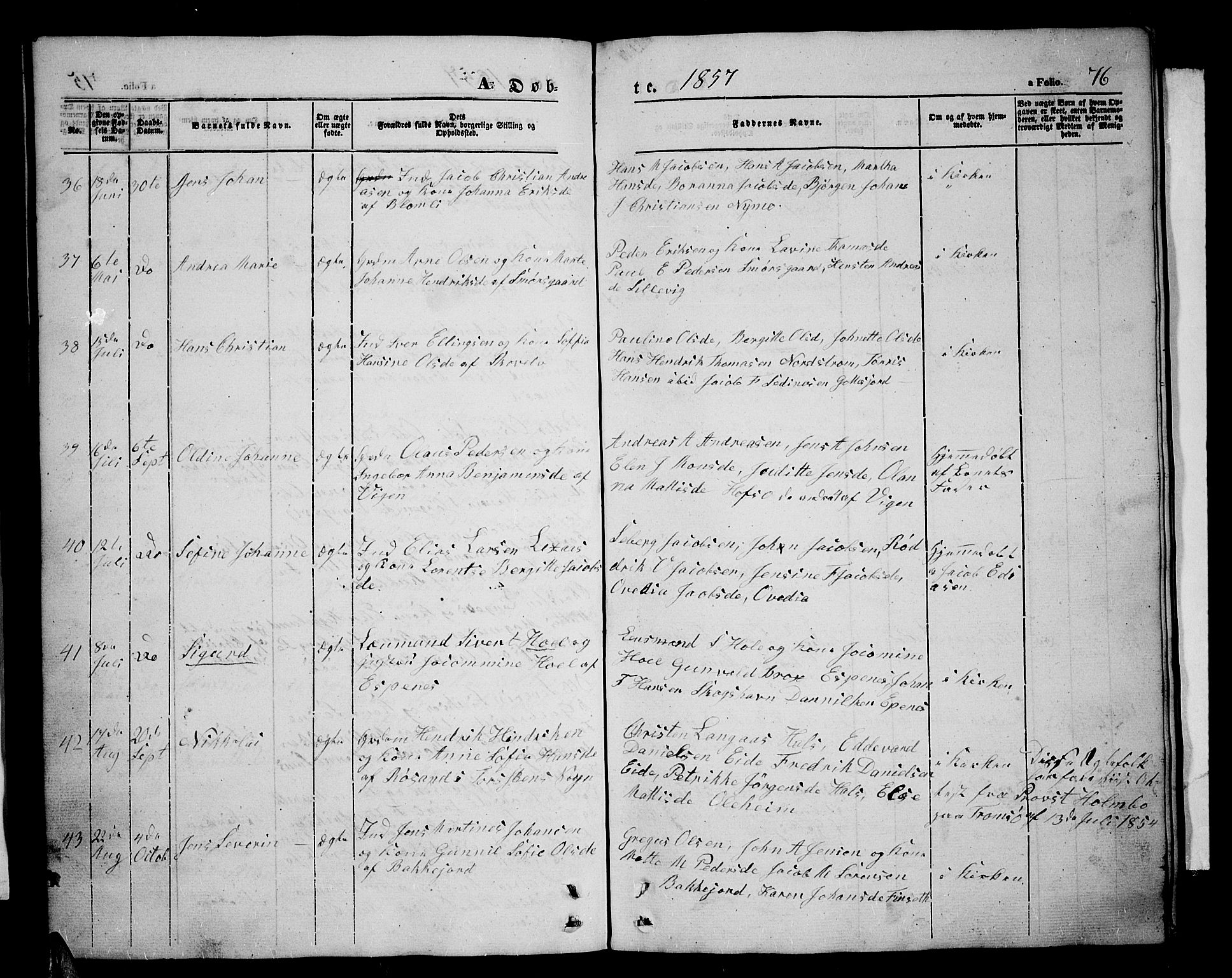 Tranøy sokneprestkontor, AV/SATØ-S-1313/I/Ia/Iab/L0002klokker: Parish register (copy) no. 2, 1847-1860, p. 76