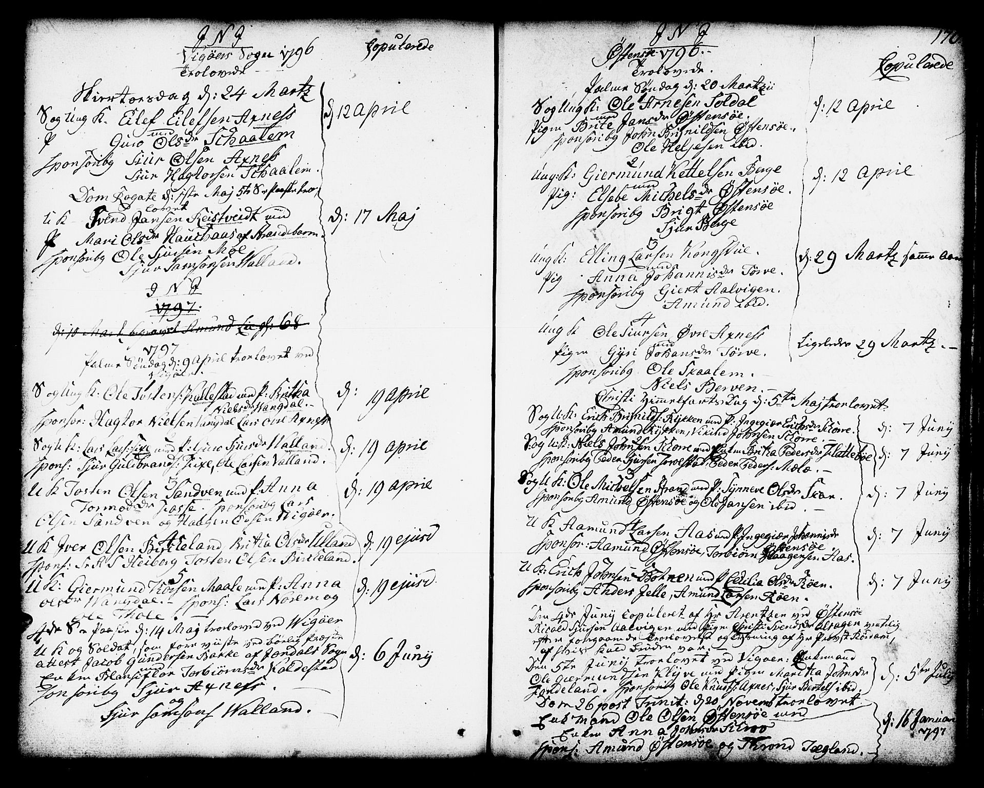 Kvam sokneprestembete, AV/SAB-A-76201/H/Haa: Parish register (official) no. A 5, 1796-1832, p. 170