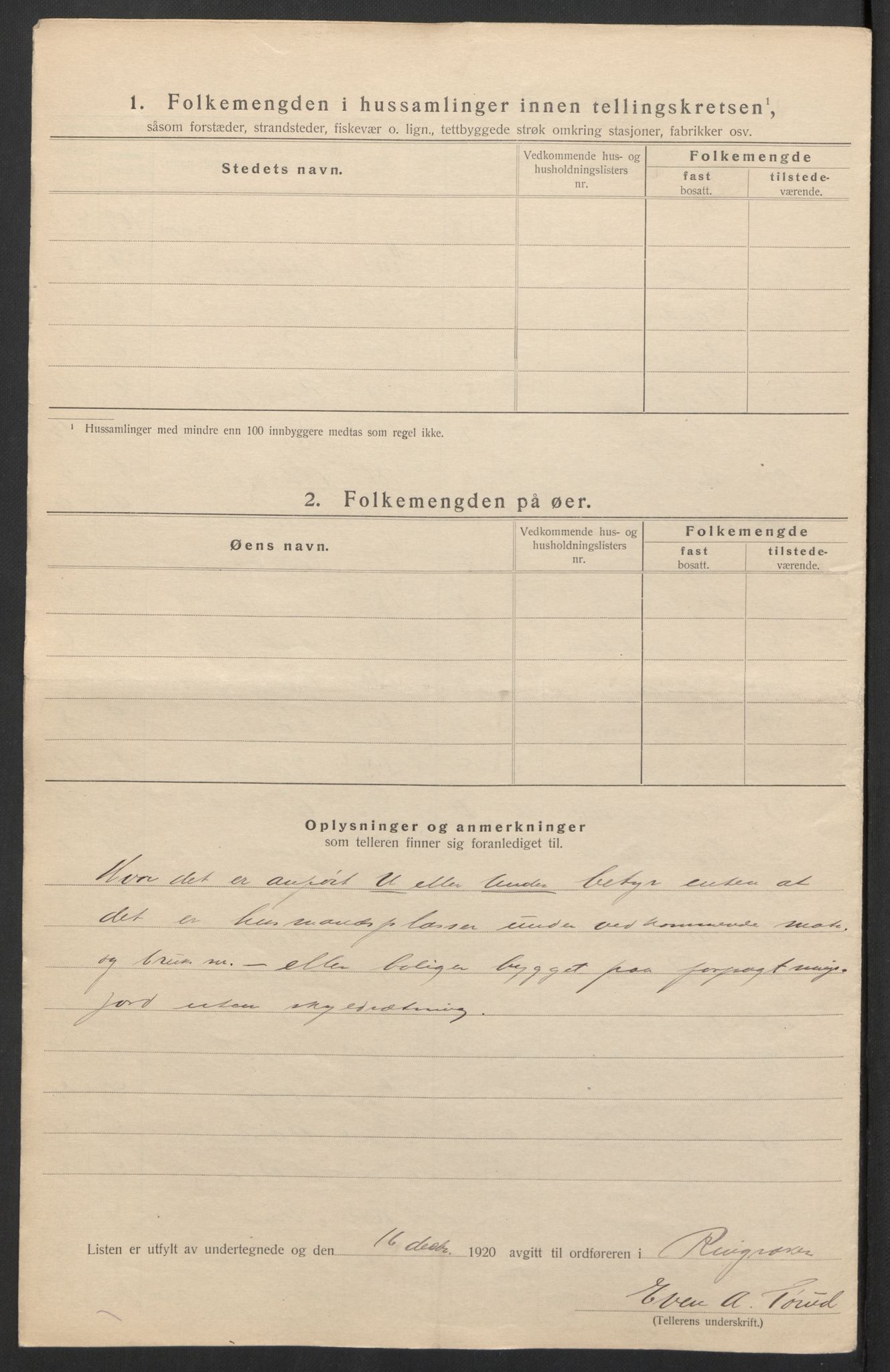 SAH, 1920 census for Ringsaker, 1920, p. 23