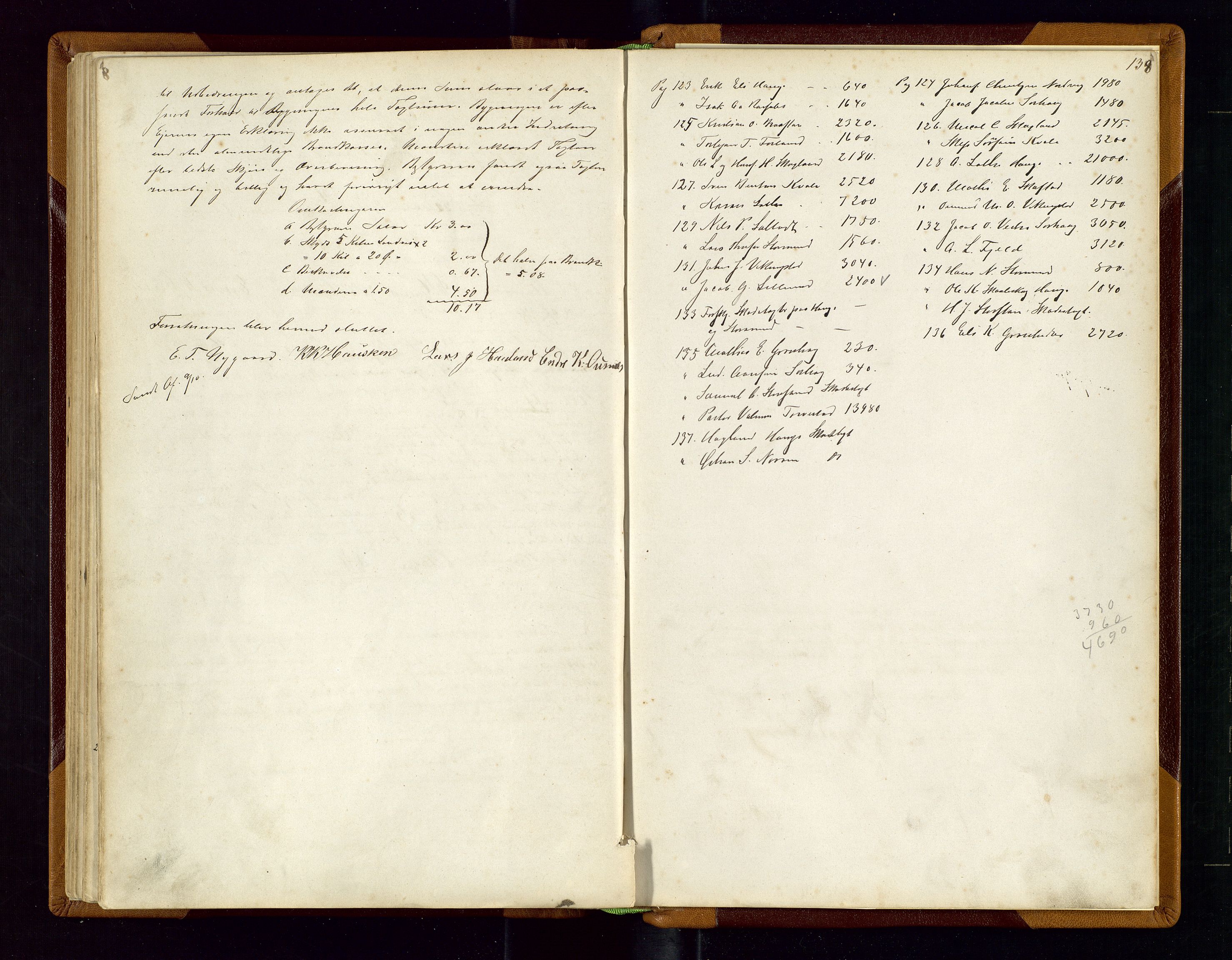 Torvestad lensmannskontor, AV/SAST-A-100307/1/Goa/L0001: "Brandtaxationsprotokol for Torvestad Thinglag", 1867-1883, p. 137b-138a