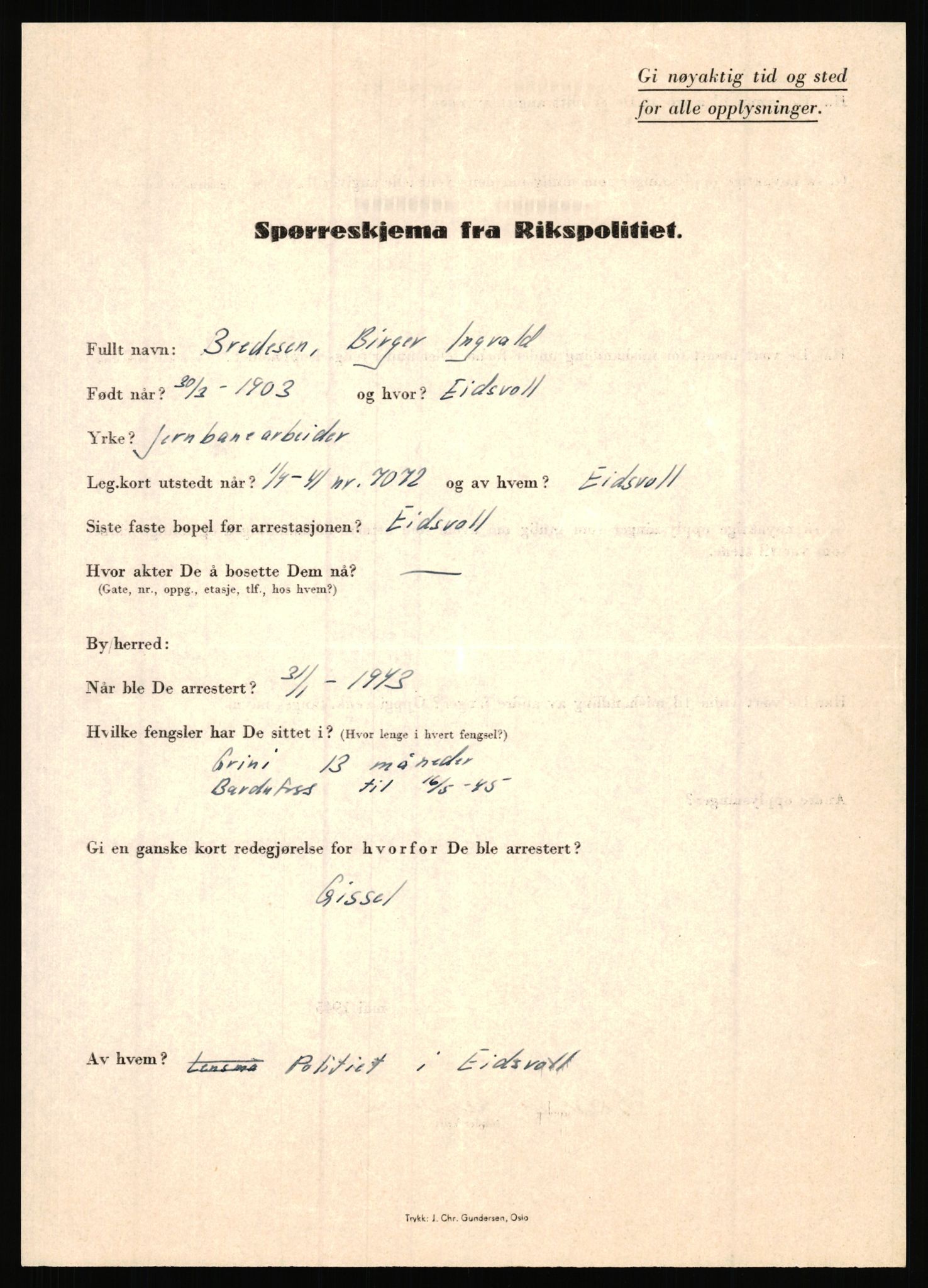 Rikspolitisjefen, AV/RA-S-1560/L/L0002: Berg, Alf - Bråthen, Thorleif, 1940-1945, p. 920