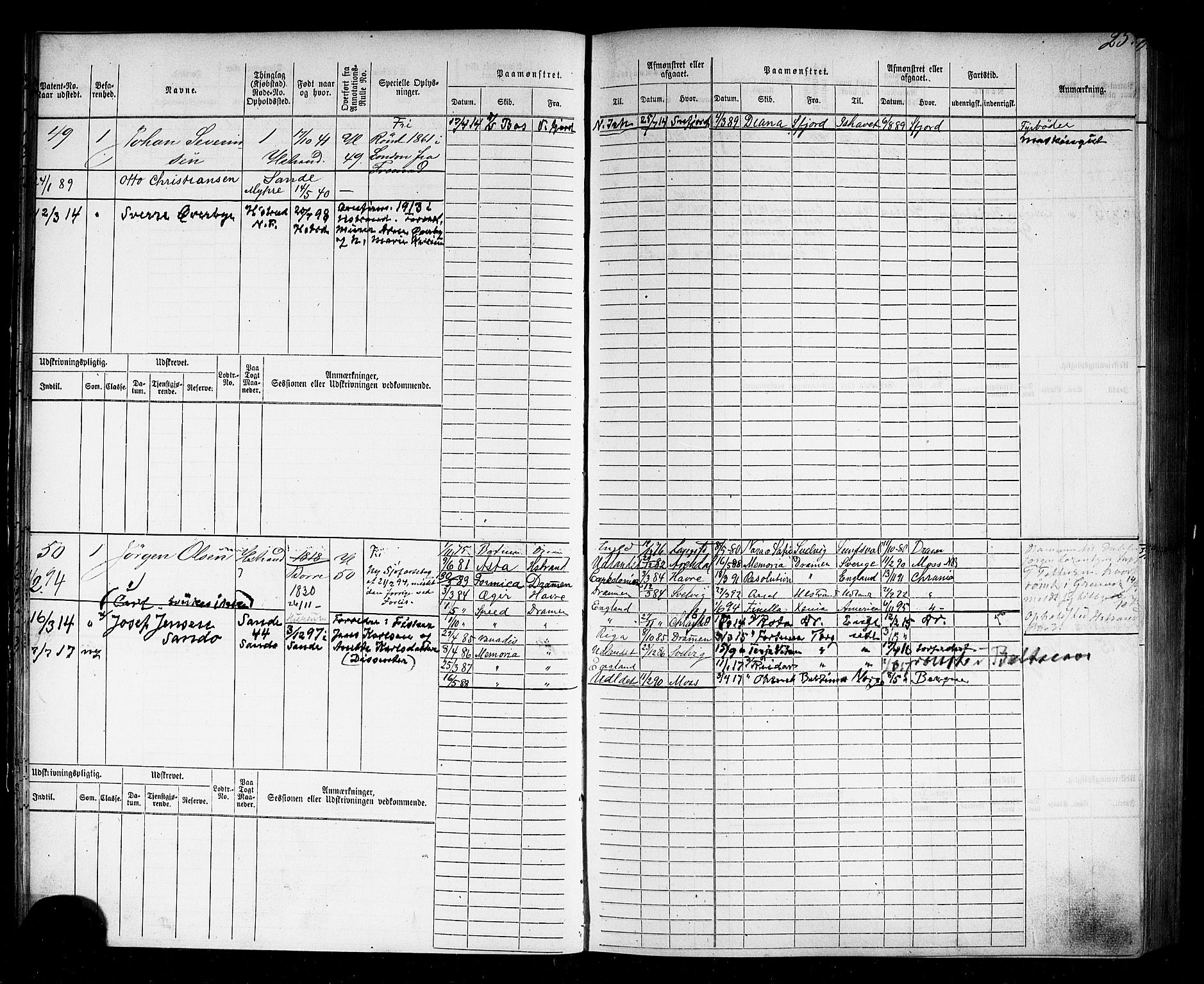 Holmestrand innrulleringskontor, AV/SAKO-A-1151/F/Fc/L0002: Hovedrulle, 1868-1872, p. 29