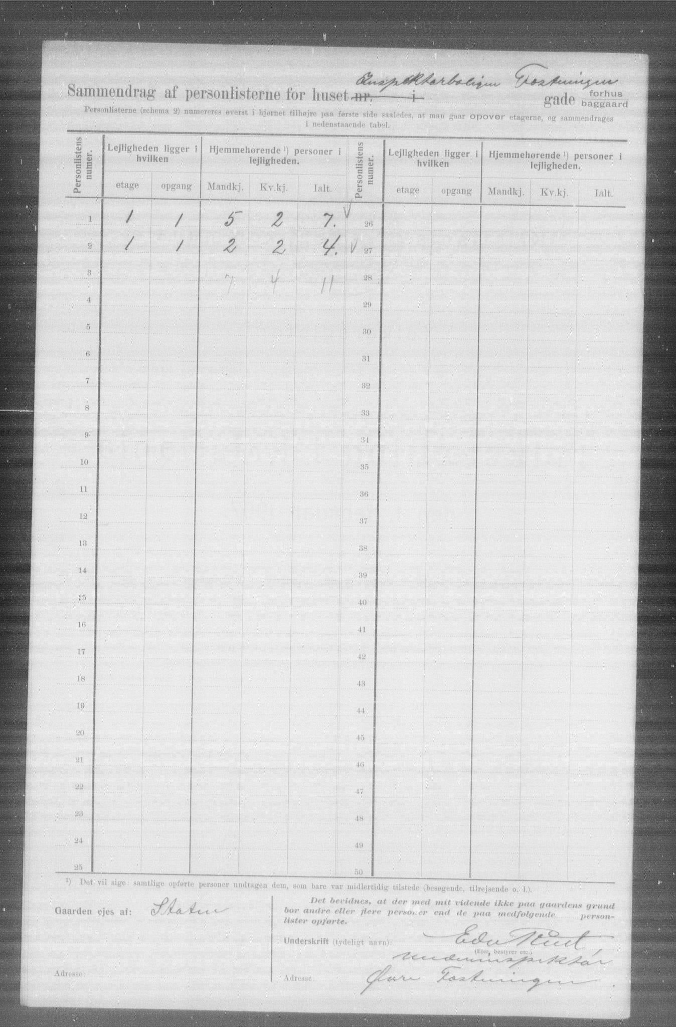 OBA, Municipal Census 1907 for Kristiania, 1907, p. 12181