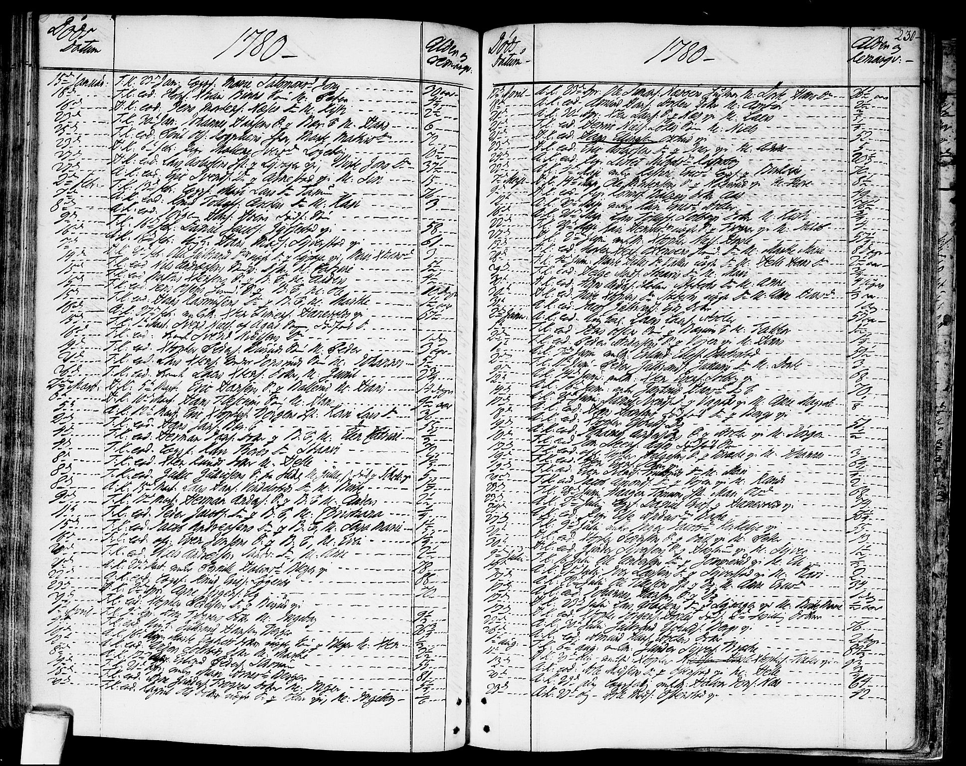 Asker prestekontor Kirkebøker, SAO/A-10256a/F/Fa/L0003: Parish register (official) no. I 3, 1767-1807, p. 230