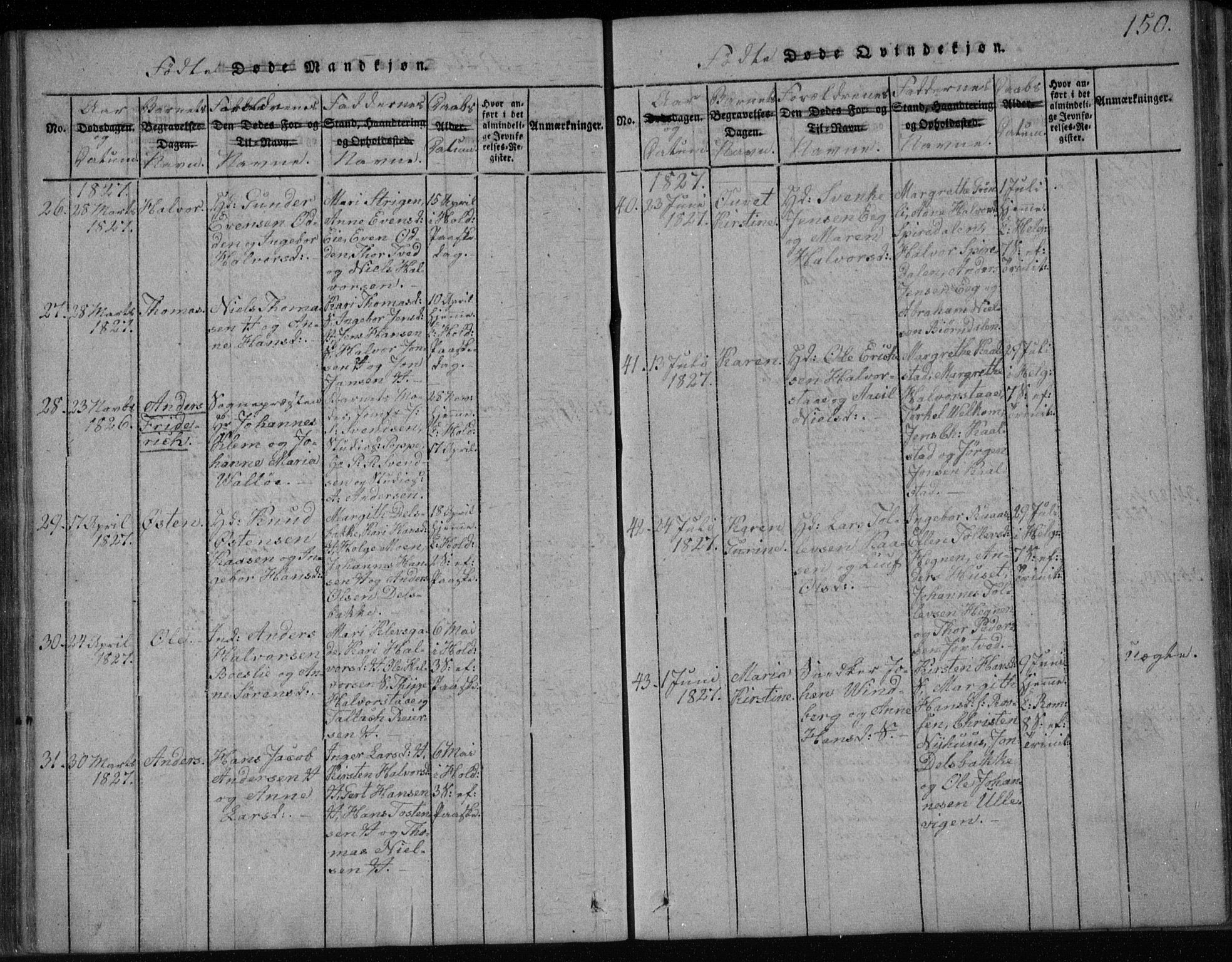 Holla kirkebøker, AV/SAKO-A-272/F/Fa/L0003: Parish register (official) no. 3, 1815-1830, p. 150