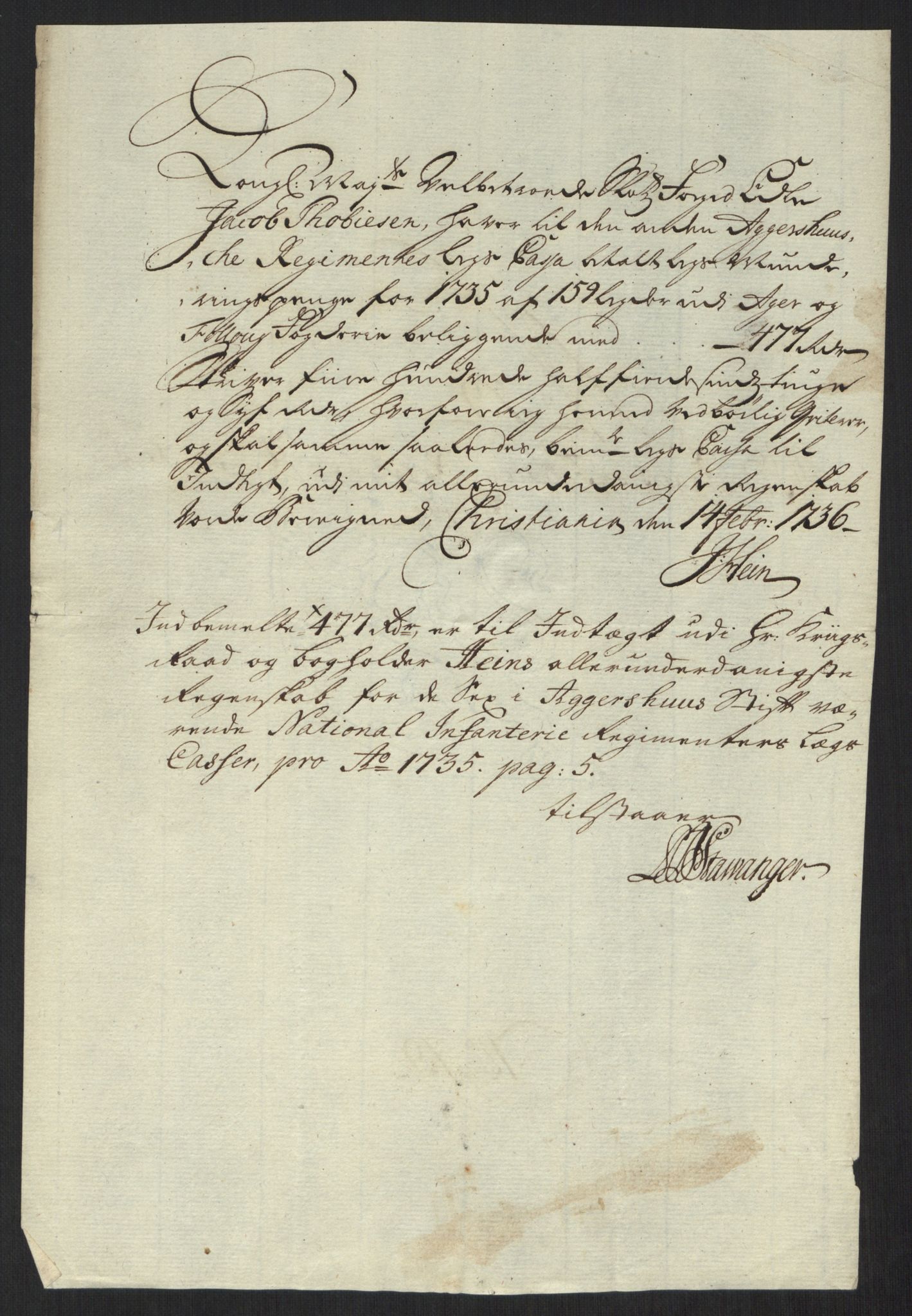 Rentekammeret inntil 1814, Reviderte regnskaper, Fogderegnskap, AV/RA-EA-4092/R10/L0474: Fogderegnskap Aker og Follo, 1735, p. 226