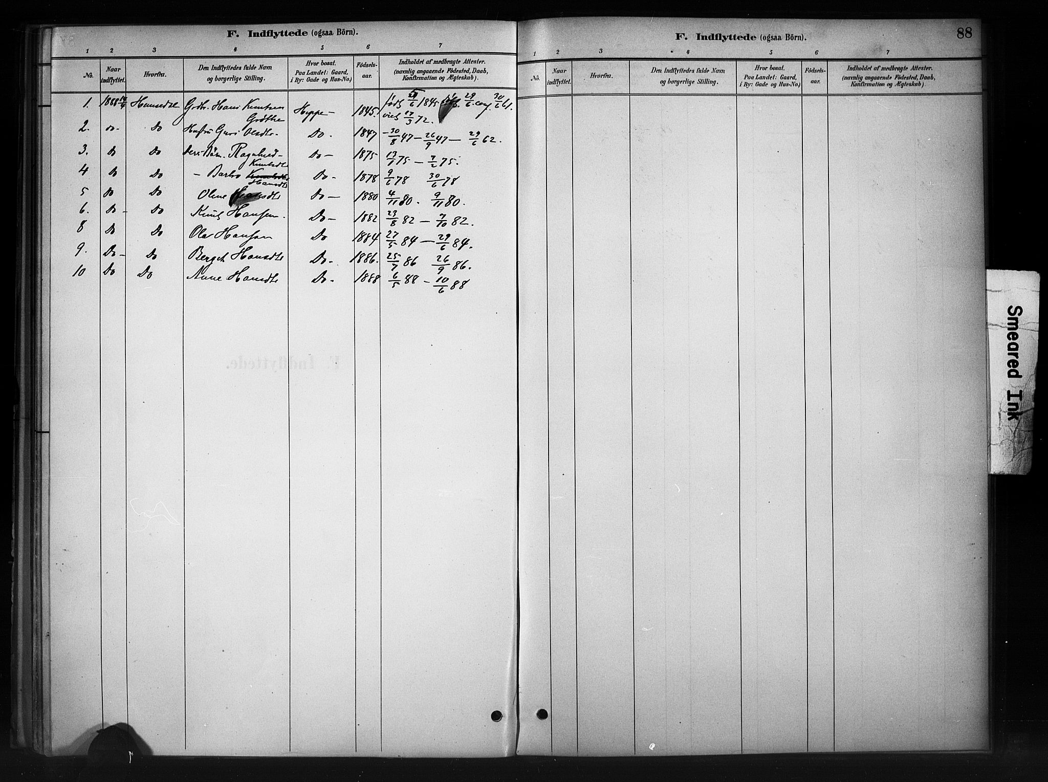 Nord-Aurdal prestekontor, SAH/PREST-132/H/Ha/Haa/L0011: Parish register (official) no. 11, 1883-1896, p. 88