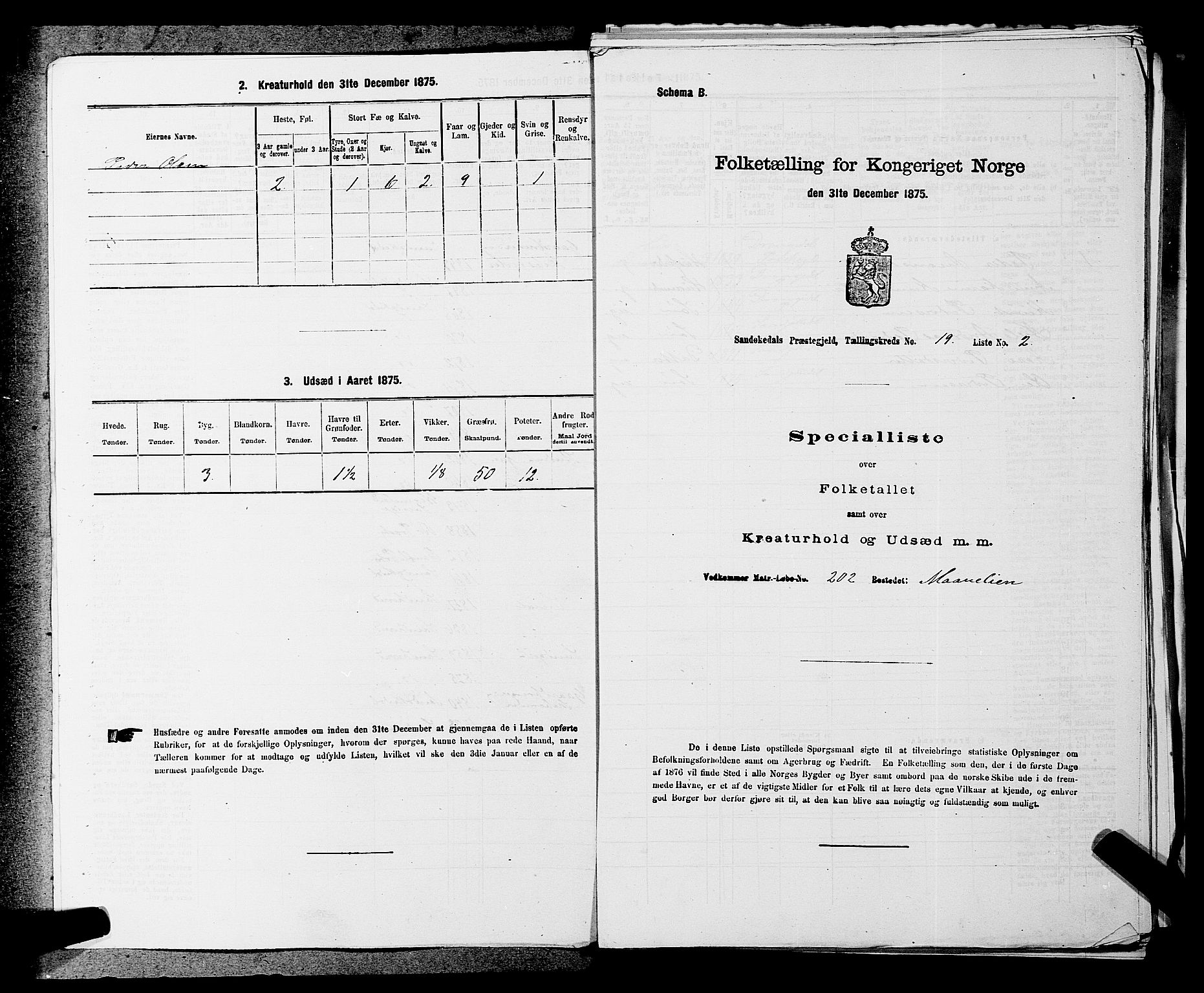 SAKO, 1875 census for 0816P Sannidal, 1875, p. 1557