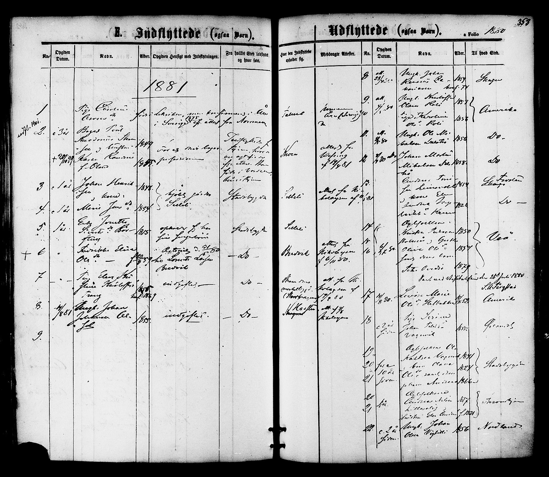 Ministerialprotokoller, klokkerbøker og fødselsregistre - Nord-Trøndelag, SAT/A-1458/701/L0009: Parish register (official) no. 701A09 /1, 1864-1882, p. 353