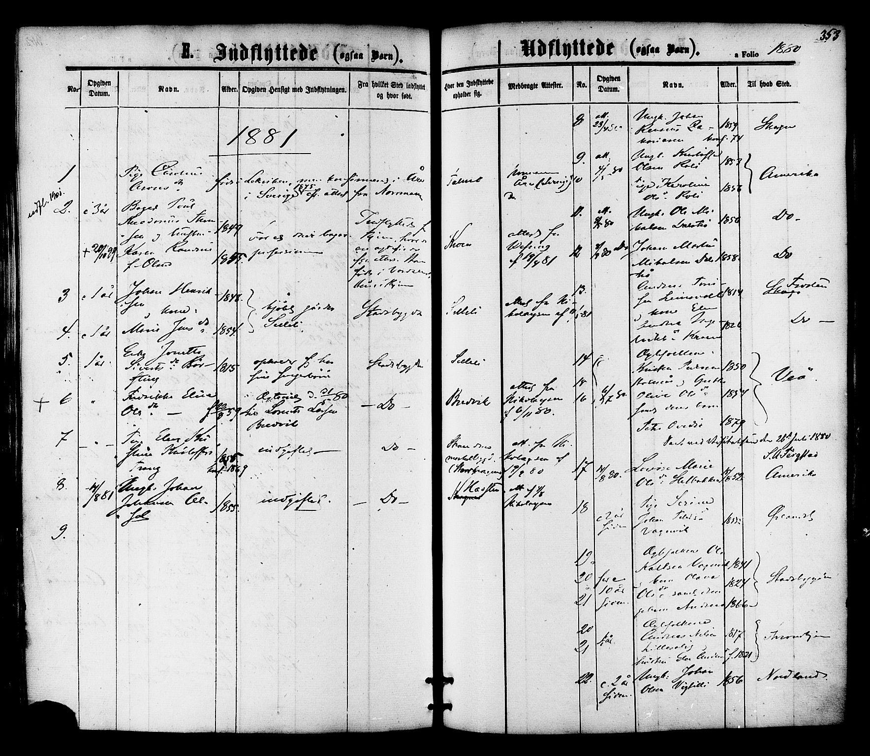 Ministerialprotokoller, klokkerbøker og fødselsregistre - Nord-Trøndelag, AV/SAT-A-1458/701/L0009: Parish register (official) no. 701A09 /1, 1864-1882, p. 353