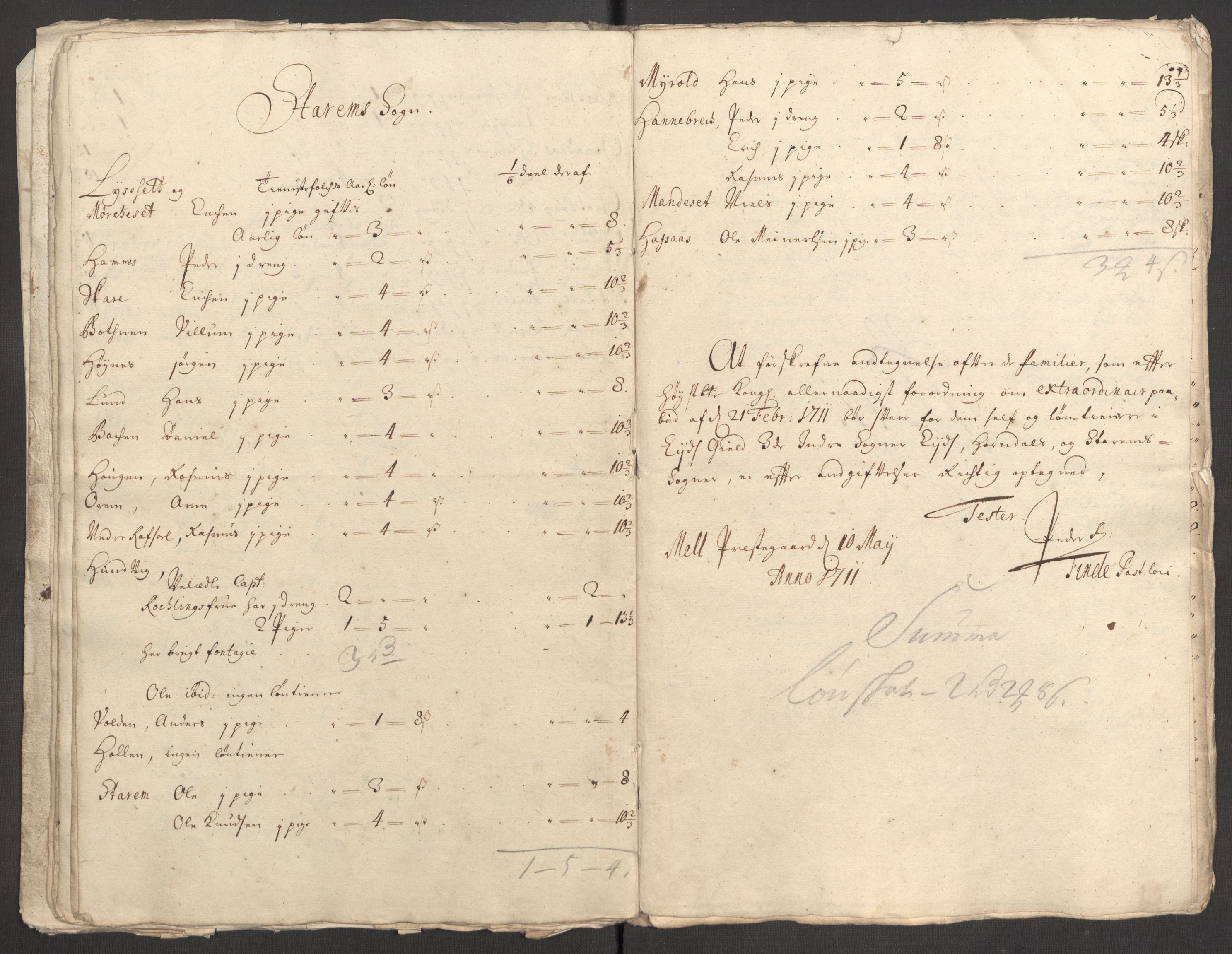 Rentekammeret inntil 1814, Reviderte regnskaper, Fogderegnskap, RA/EA-4092/R53/L3434: Fogderegnskap Sunn- og Nordfjord, 1711, p. 118