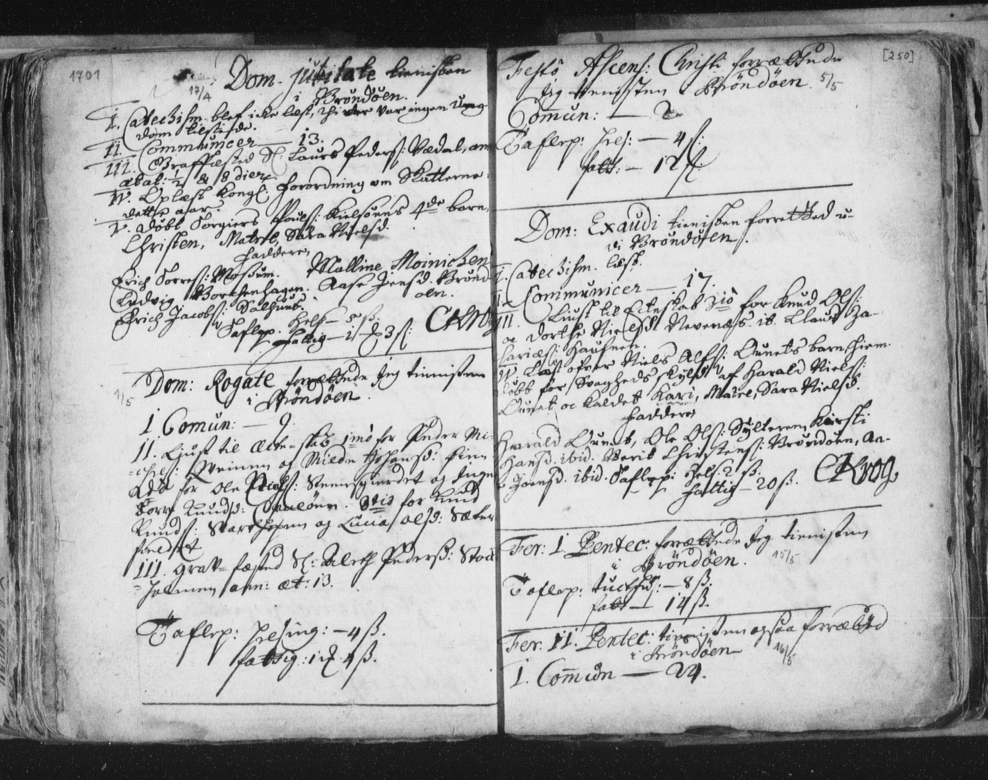 Ministerialprotokoller, klokkerbøker og fødselsregistre - Nordland, AV/SAT-A-1459/813/L0192: Parish register (official) no. 813A02, 1677-1718, p. 250