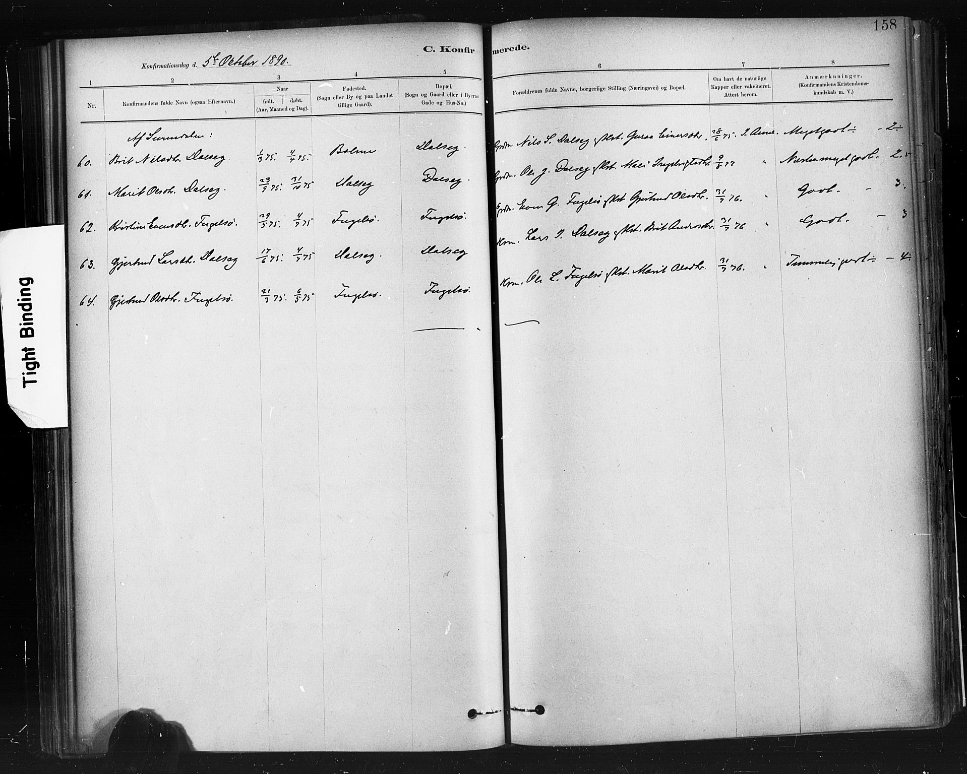 Ministerialprotokoller, klokkerbøker og fødselsregistre - Møre og Romsdal, SAT/A-1454/598/L1069: Parish register (official) no. 598A03, 1882-1895, p. 158