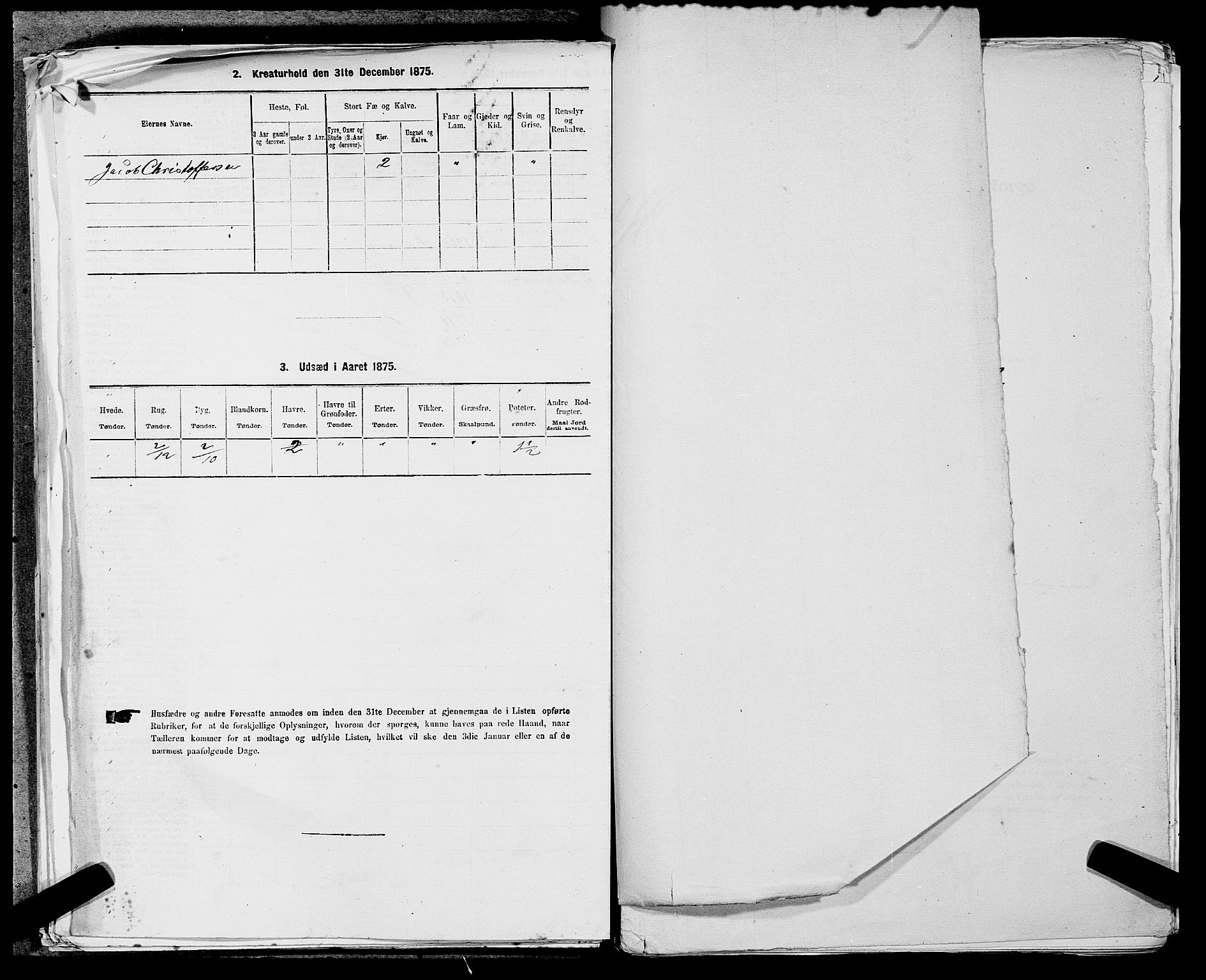 SAST, 1875 census for 1119P Hå, 1875, p. 240