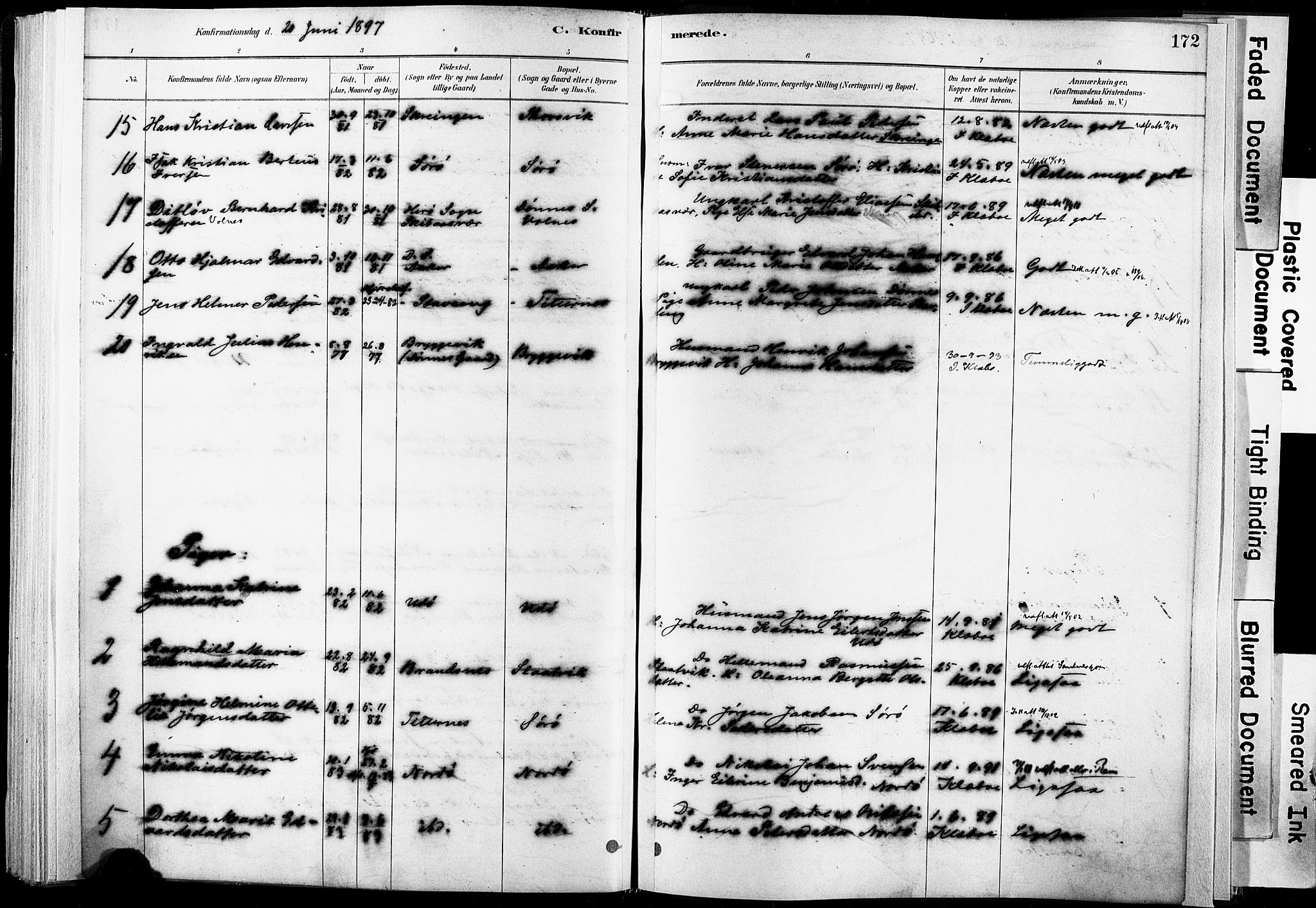 Ministerialprotokoller, klokkerbøker og fødselsregistre - Nordland, SAT/A-1459/835/L0525: Parish register (official) no. 835A03I, 1881-1910, p. 172