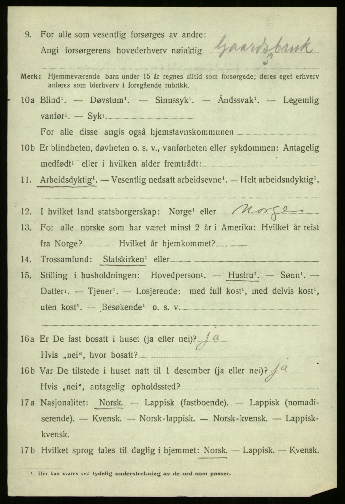 SATØ, 1920 census for Kvæfjord, 1920, p. 2602