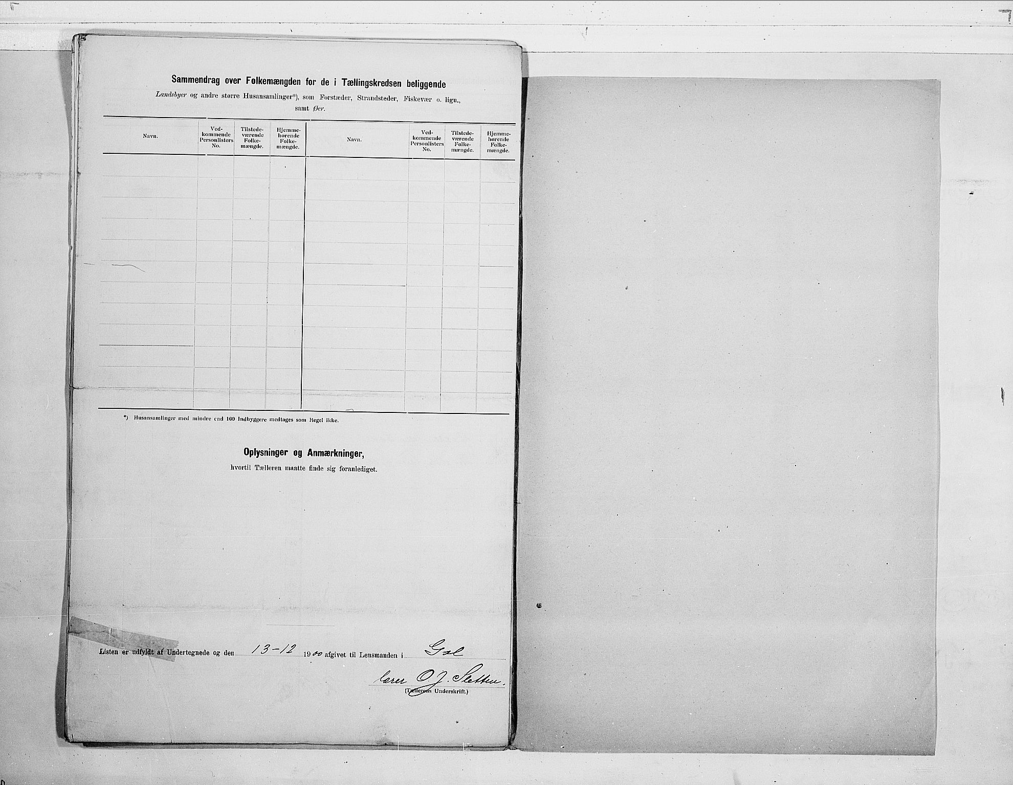 RA, 1900 census for Hemsedal, 1900, p. 12