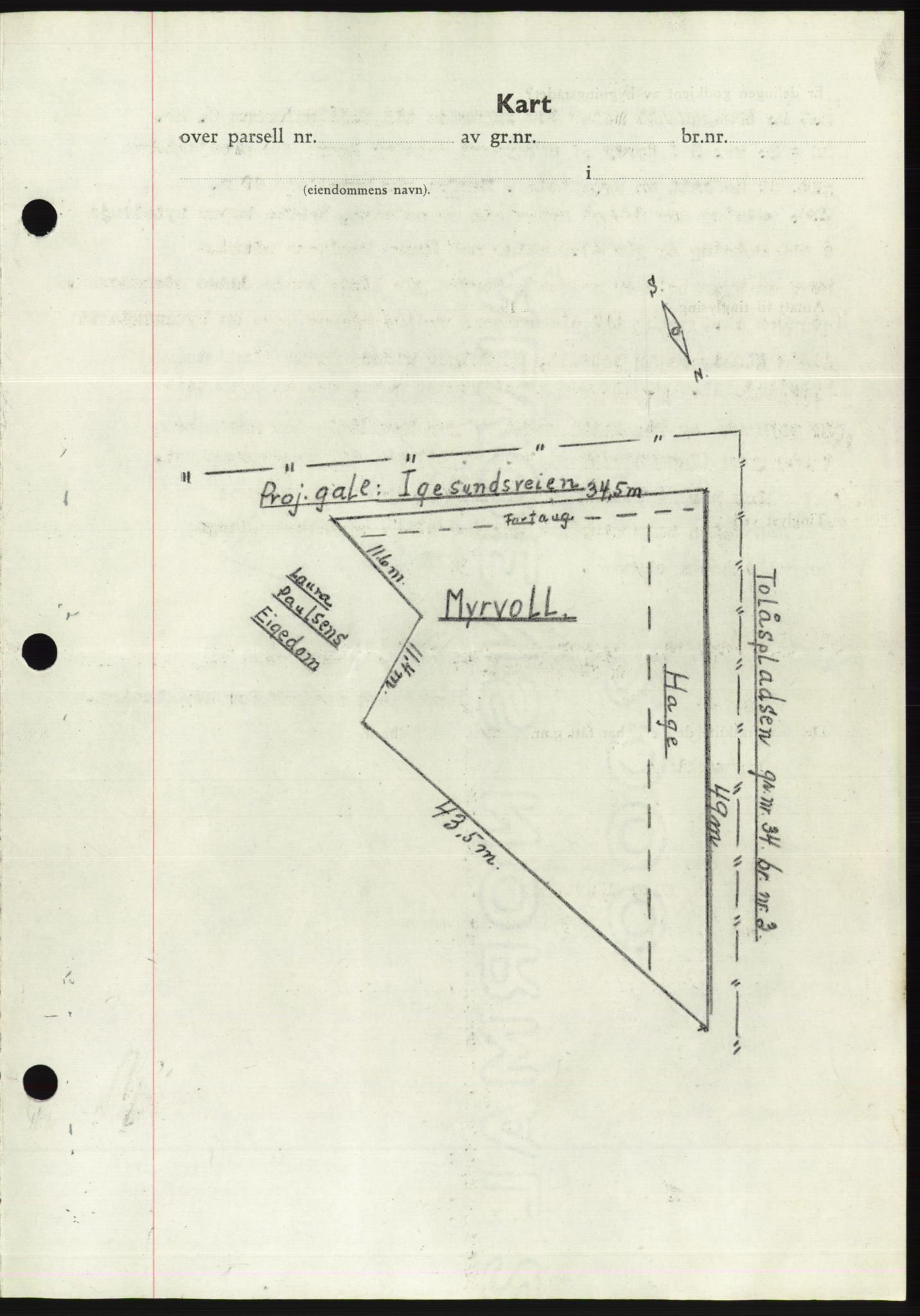 Søre Sunnmøre sorenskriveri, AV/SAT-A-4122/1/2/2C/L0075: Mortgage book no. 1A, 1943-1943, Diary no: : 412/1943