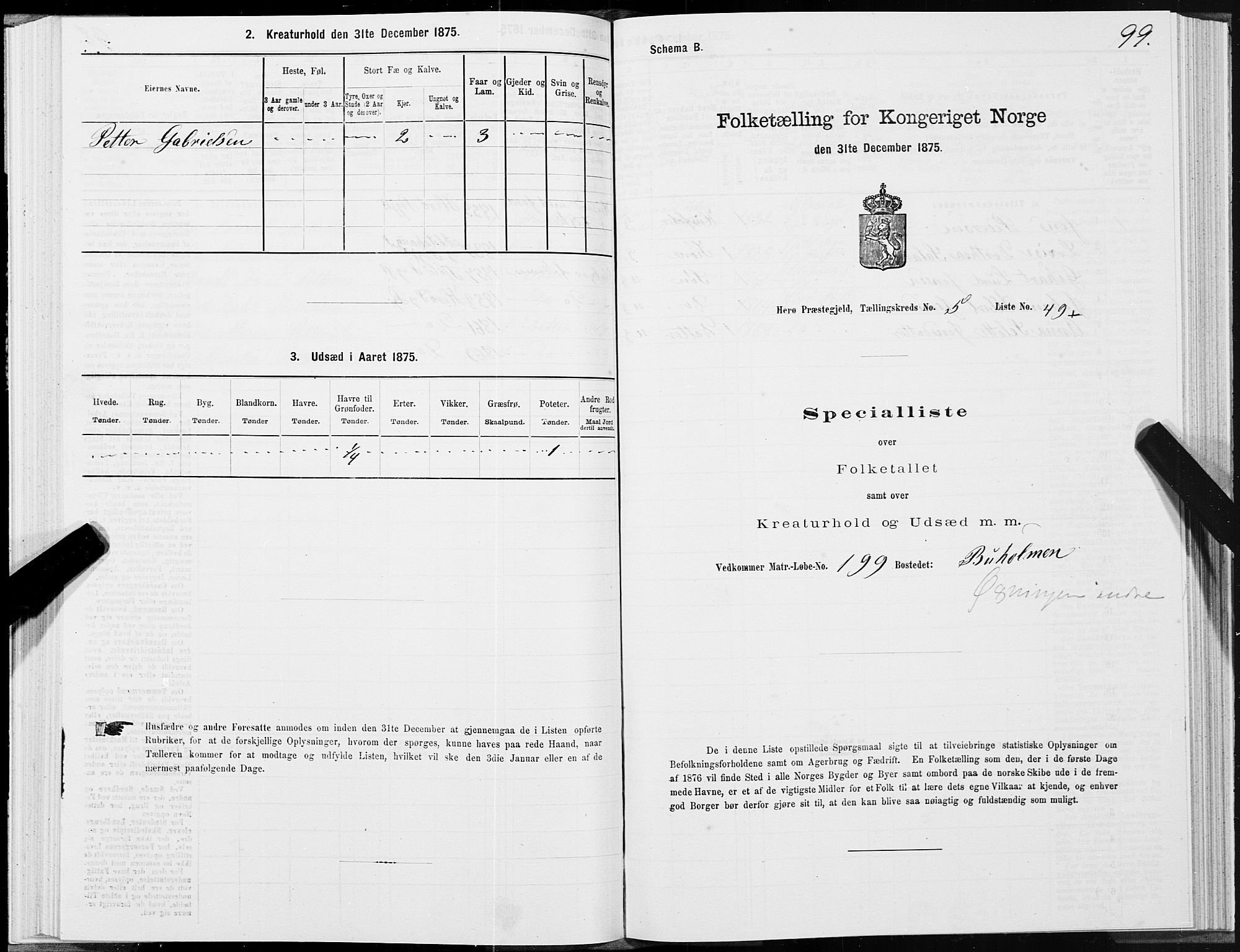 SAT, 1875 census for 1818P Herøy, 1875, p. 4099