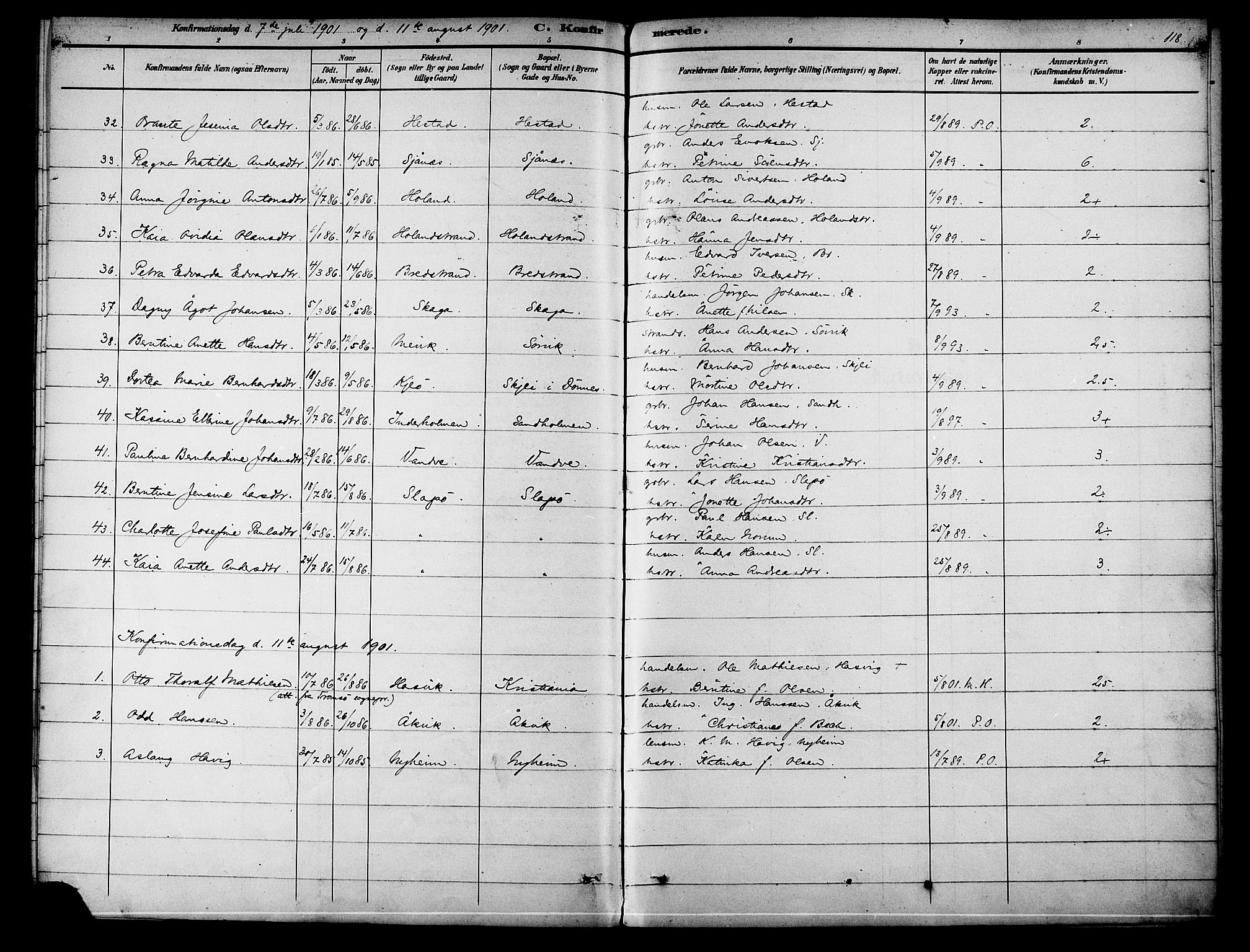 Ministerialprotokoller, klokkerbøker og fødselsregistre - Nordland, AV/SAT-A-1459/834/L0508: Parish register (official) no. 834A06, 1892-1901, p. 118