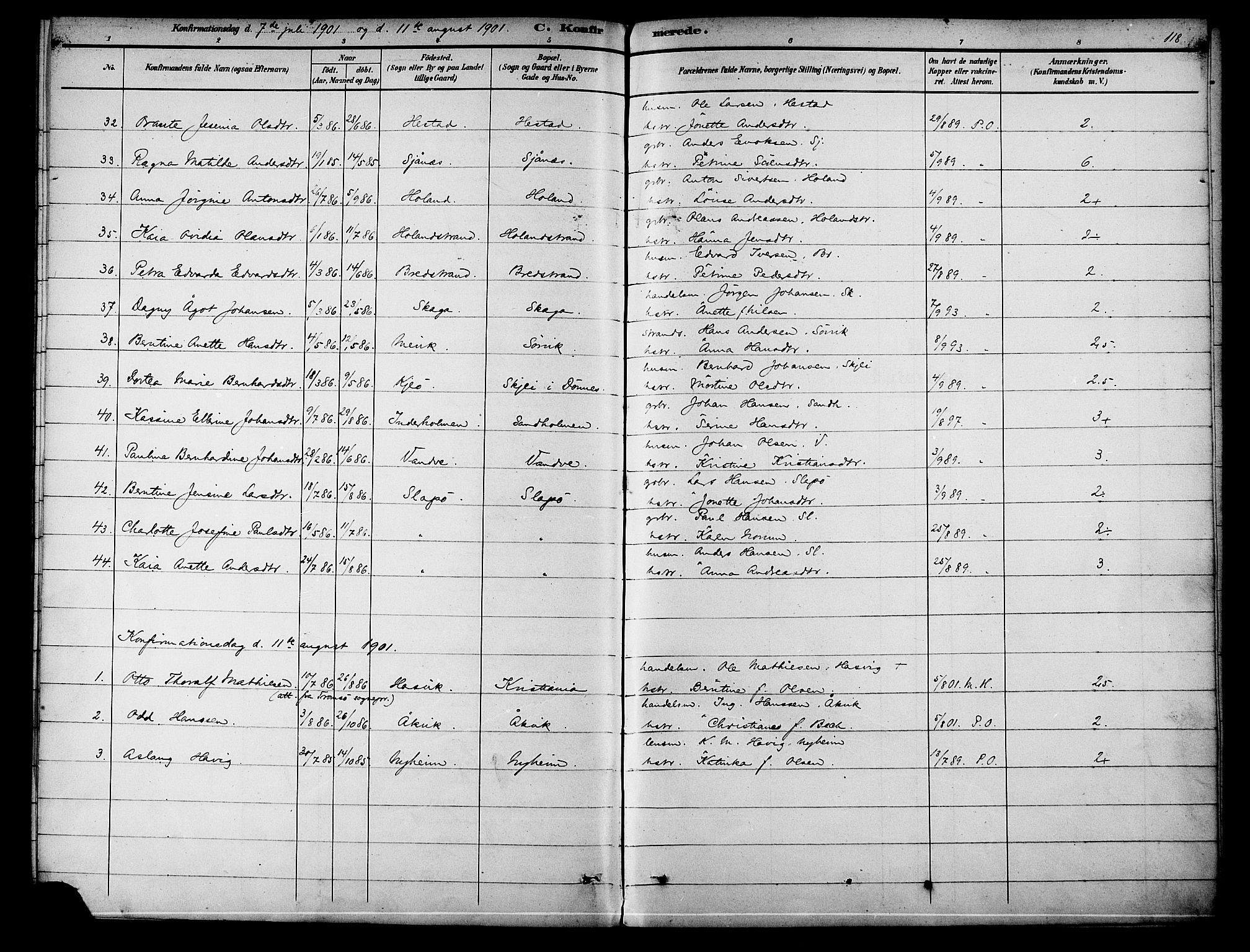 Ministerialprotokoller, klokkerbøker og fødselsregistre - Nordland, AV/SAT-A-1459/834/L0508: Parish register (official) no. 834A06, 1892-1901, p. 118