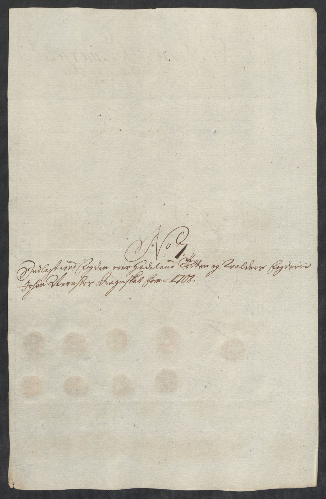 Rentekammeret inntil 1814, Reviderte regnskaper, Fogderegnskap, AV/RA-EA-4092/R18/L1305: Fogderegnskap Hadeland, Toten og Valdres, 1707-1708, p. 438