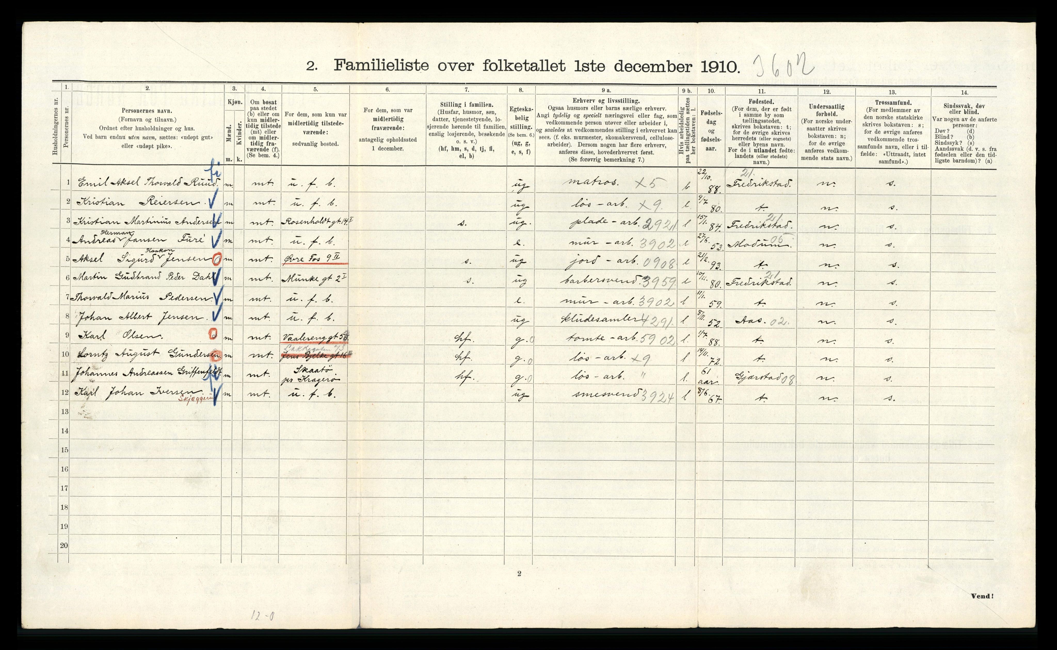 RA, 1910 census for Kristiania, 1910, p. 67280