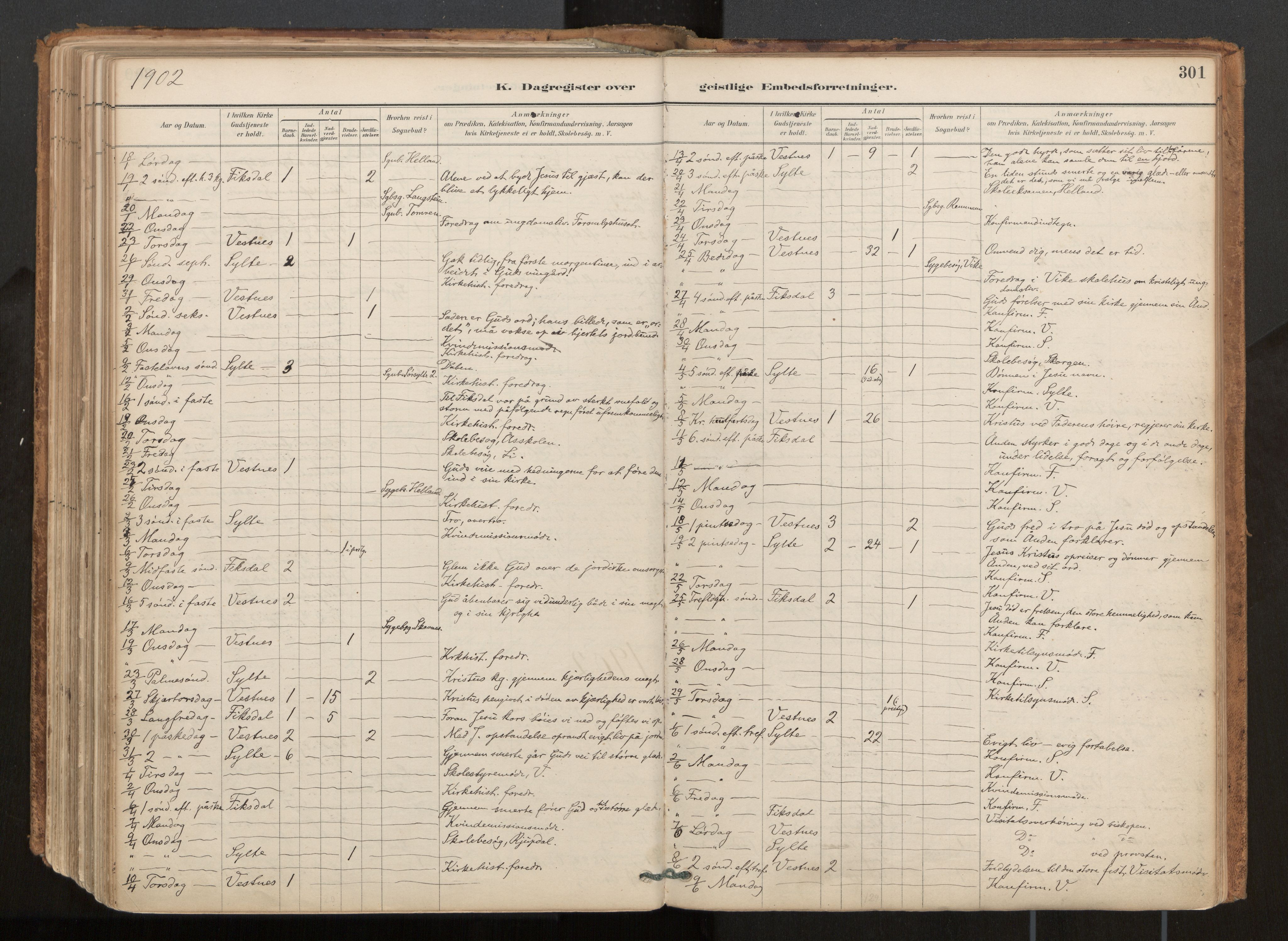 Ministerialprotokoller, klokkerbøker og fødselsregistre - Møre og Romsdal, AV/SAT-A-1454/539/L0531: Parish register (official) no. 539A04, 1887-1913, p. 301