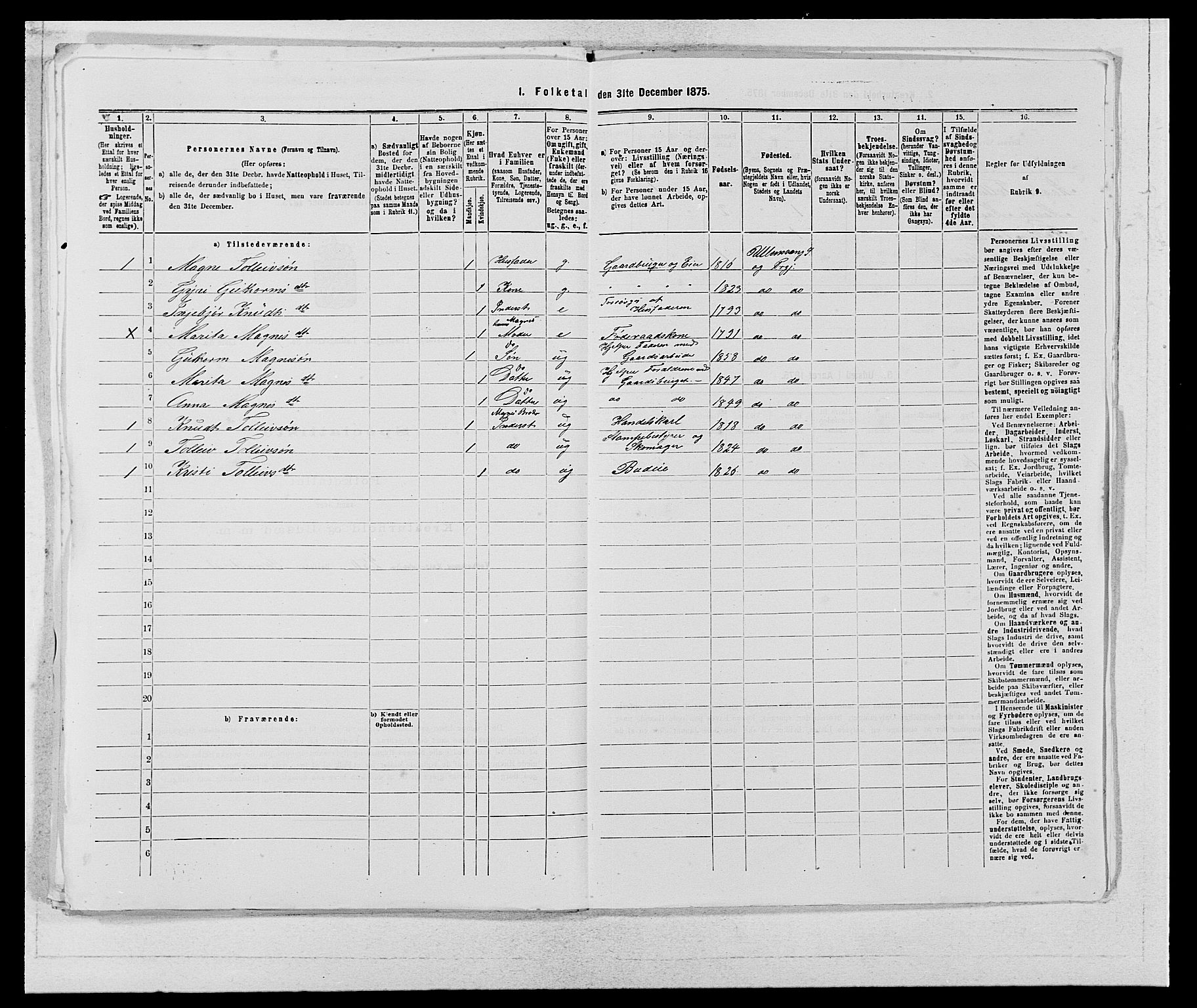 SAB, 1875 census for 1230P Ullensvang, 1875, p. 737