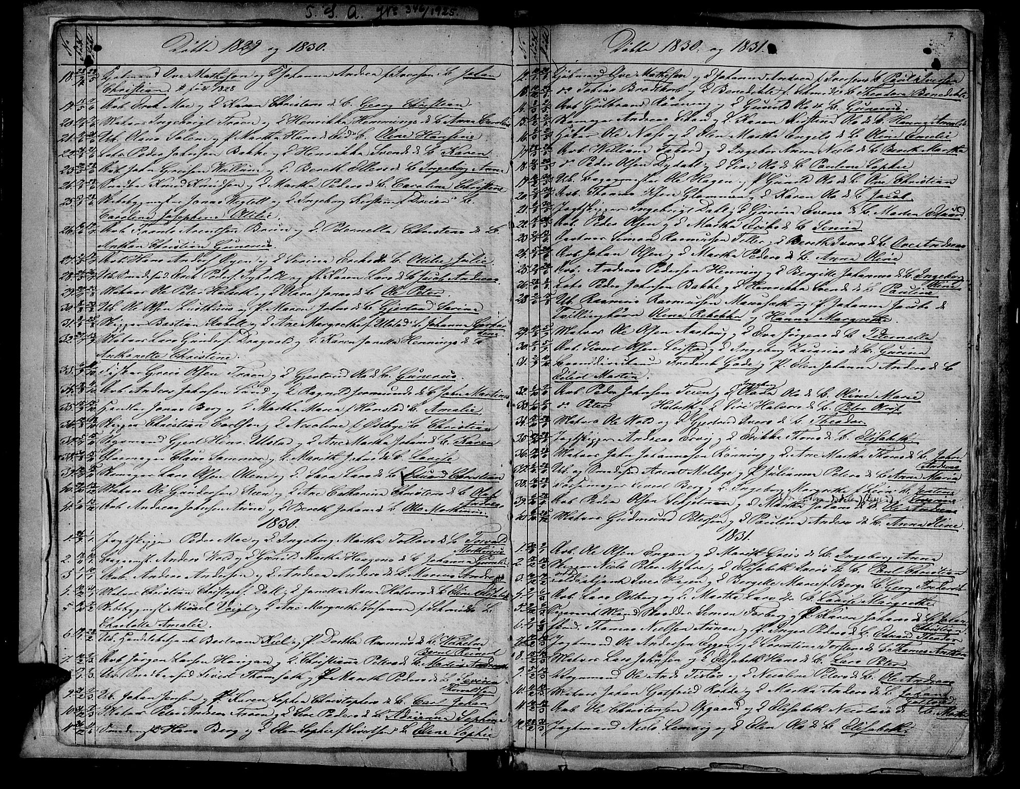 Ministerialprotokoller, klokkerbøker og fødselsregistre - Sør-Trøndelag, SAT/A-1456/604/L0182: Parish register (official) no. 604A03, 1818-1850, p. 7