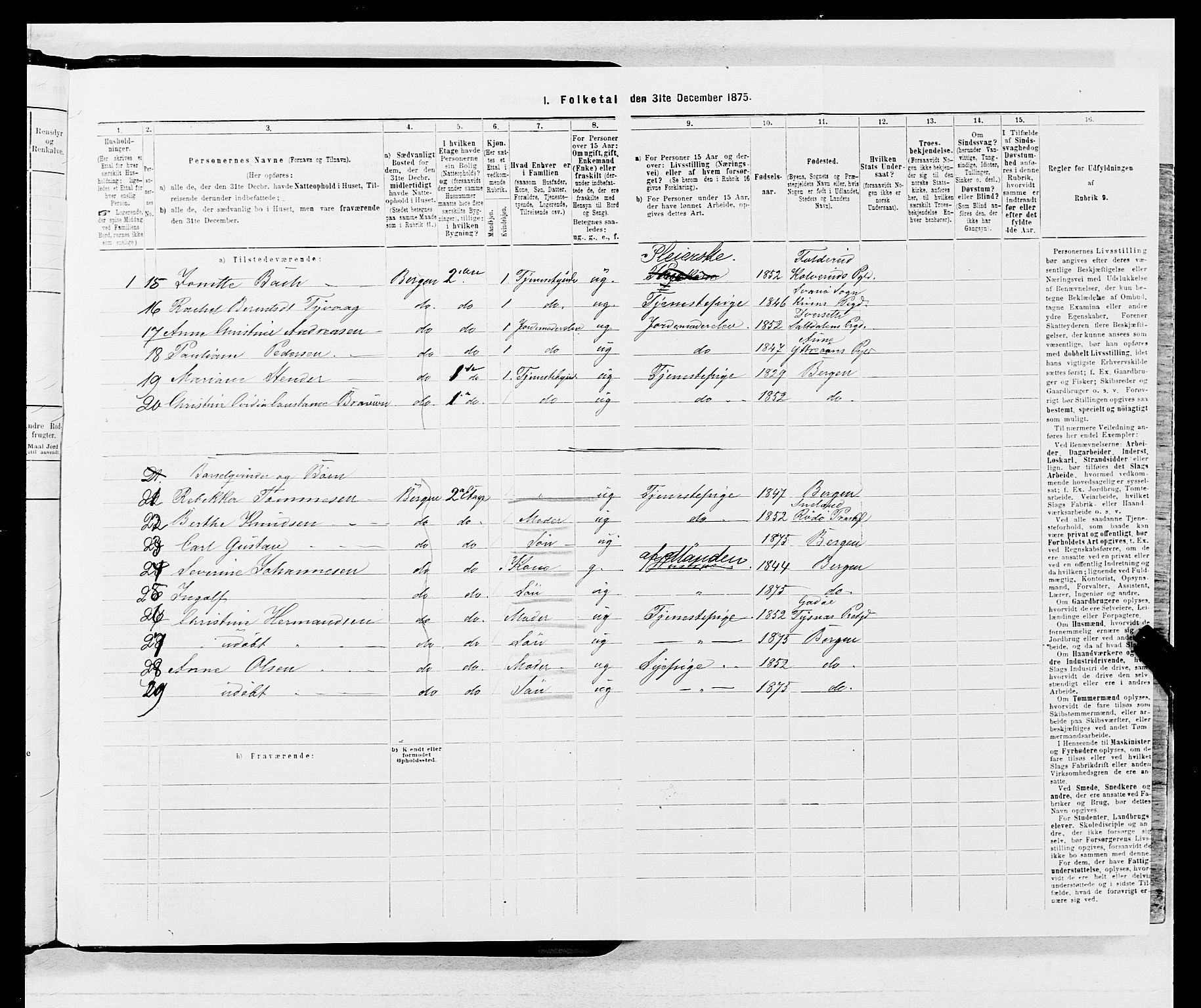 SAB, 1875 census for 1301 Bergen, 1875, p. 3797