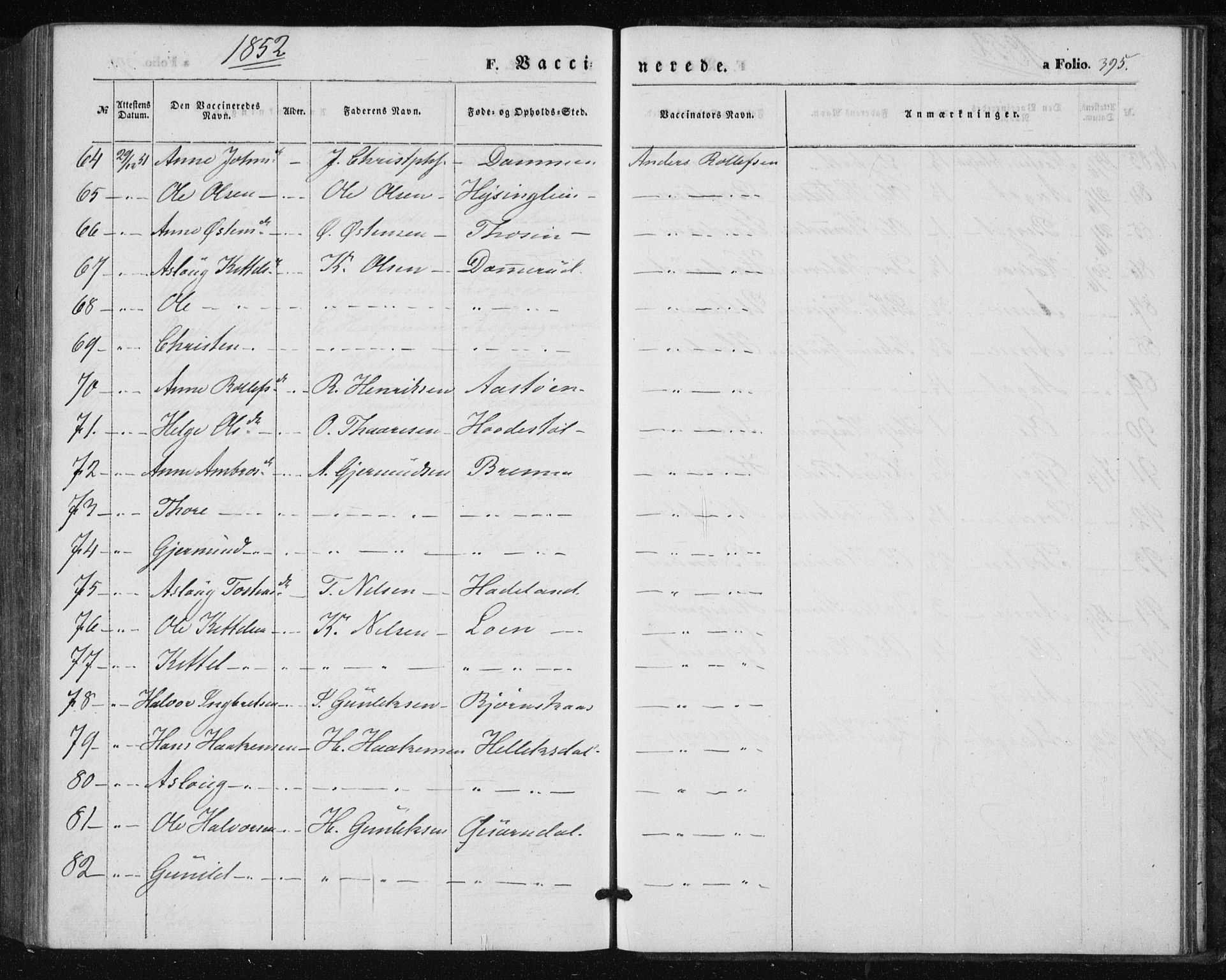 Tinn kirkebøker, SAKO/A-308/F/Fa/L0005: Parish register (official) no. I 5, 1844-1856, p. 395